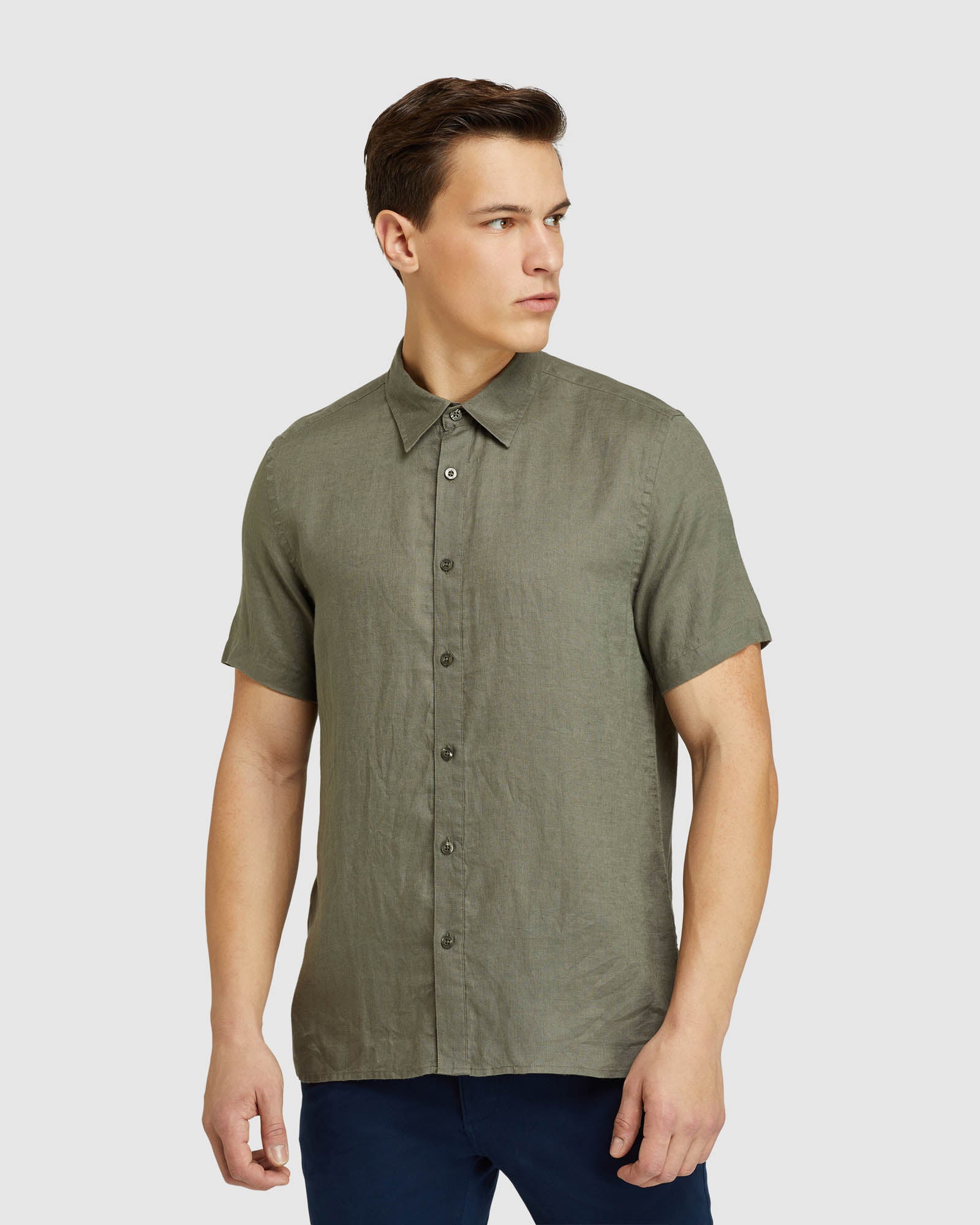 LEYTON PURE LINEN SHORT SLEEVE SHIRT