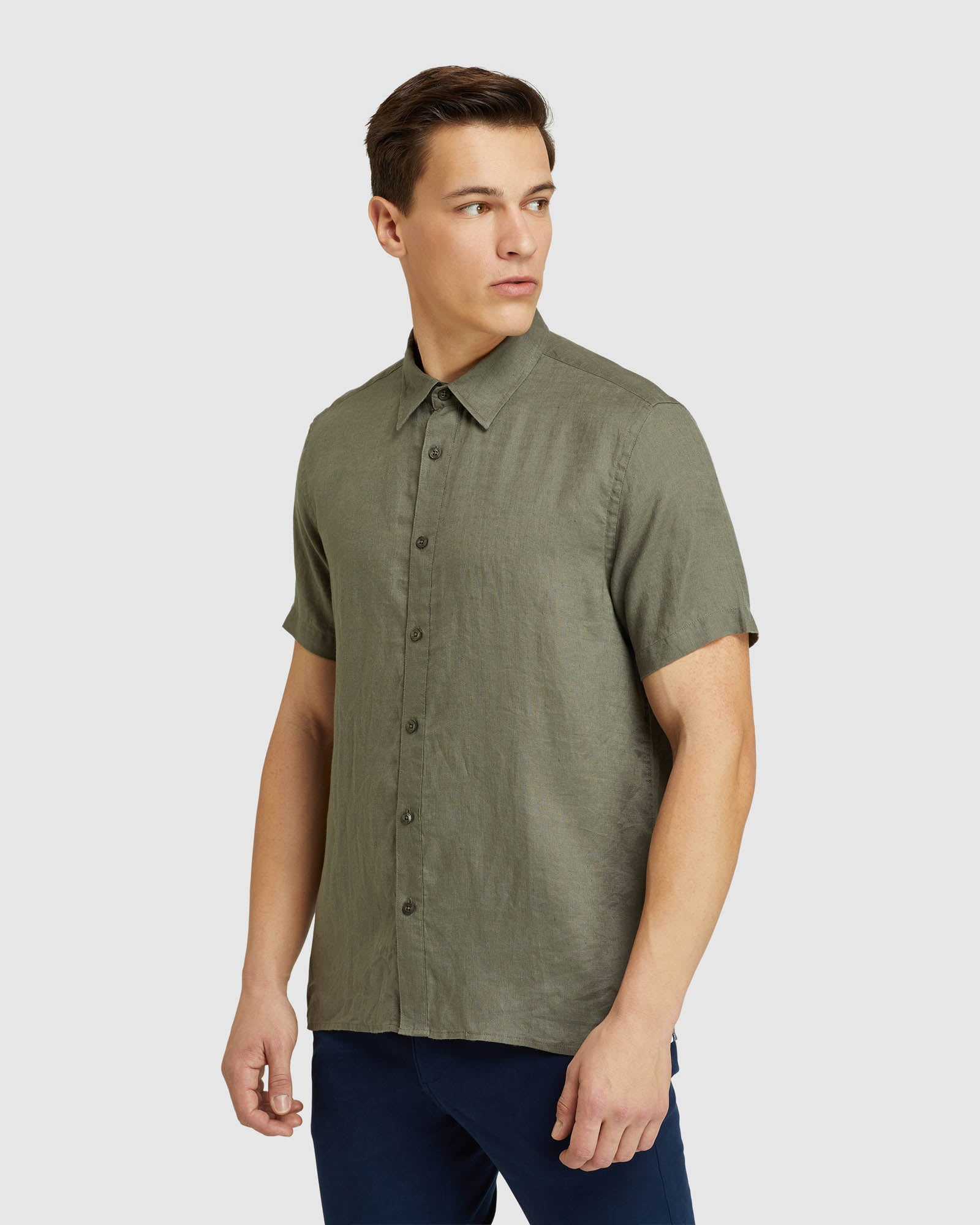 LEYTON PURE LINEN SHORT SLEEVE SHIRT