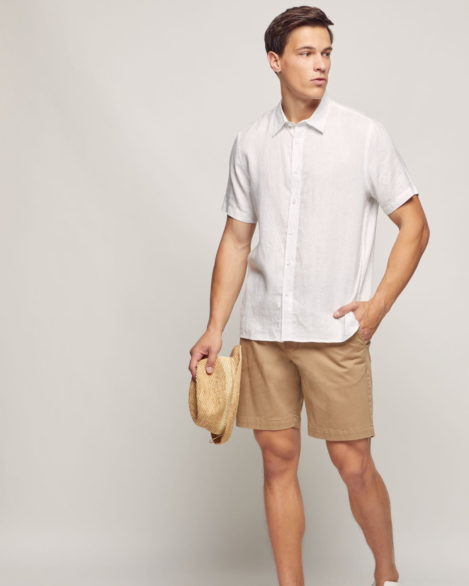 LEYTON PURE LINEN SHORT SLEEVE SHIRT