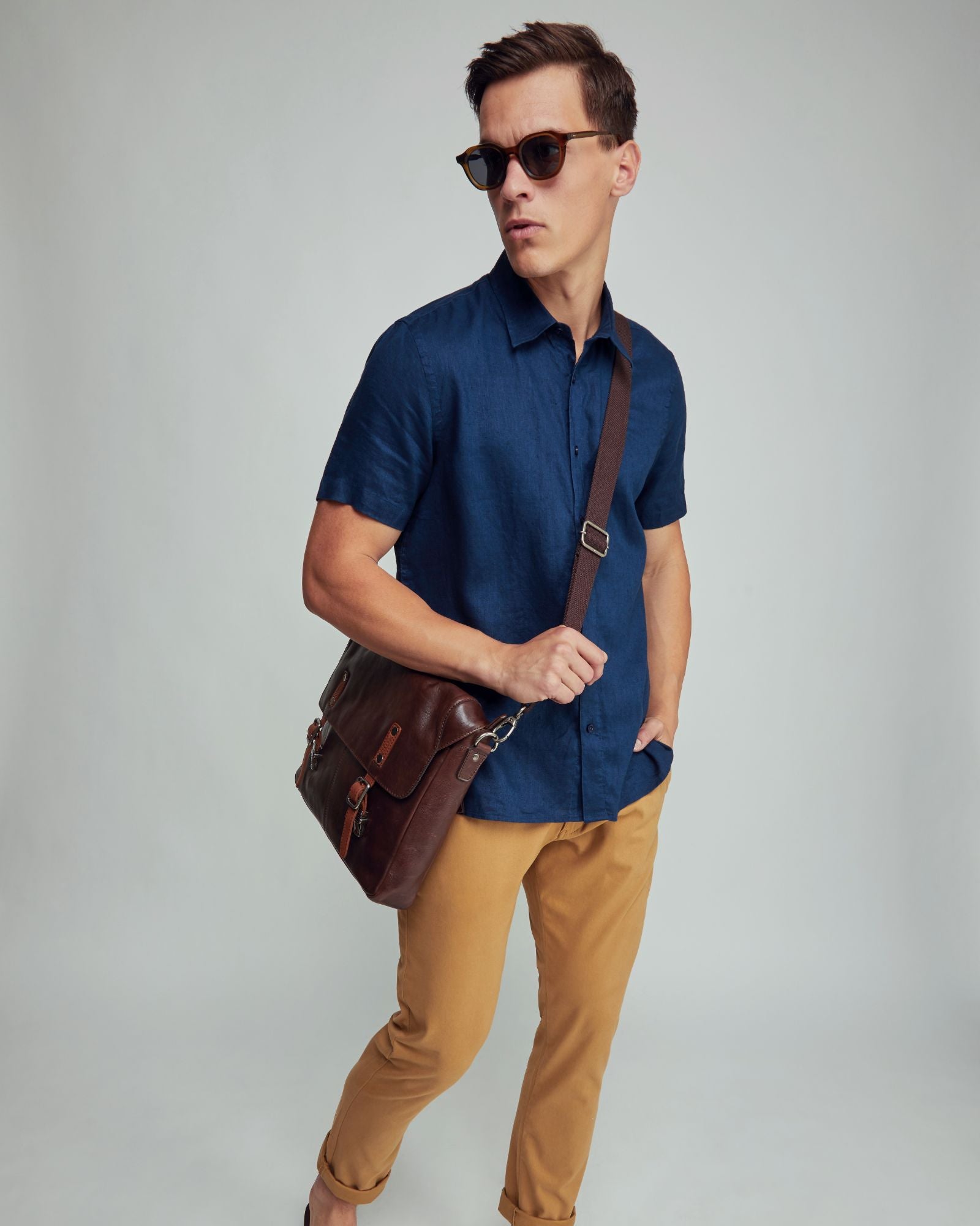 LEYTON PURE LINEN SHORT SLEEVE SHIRT