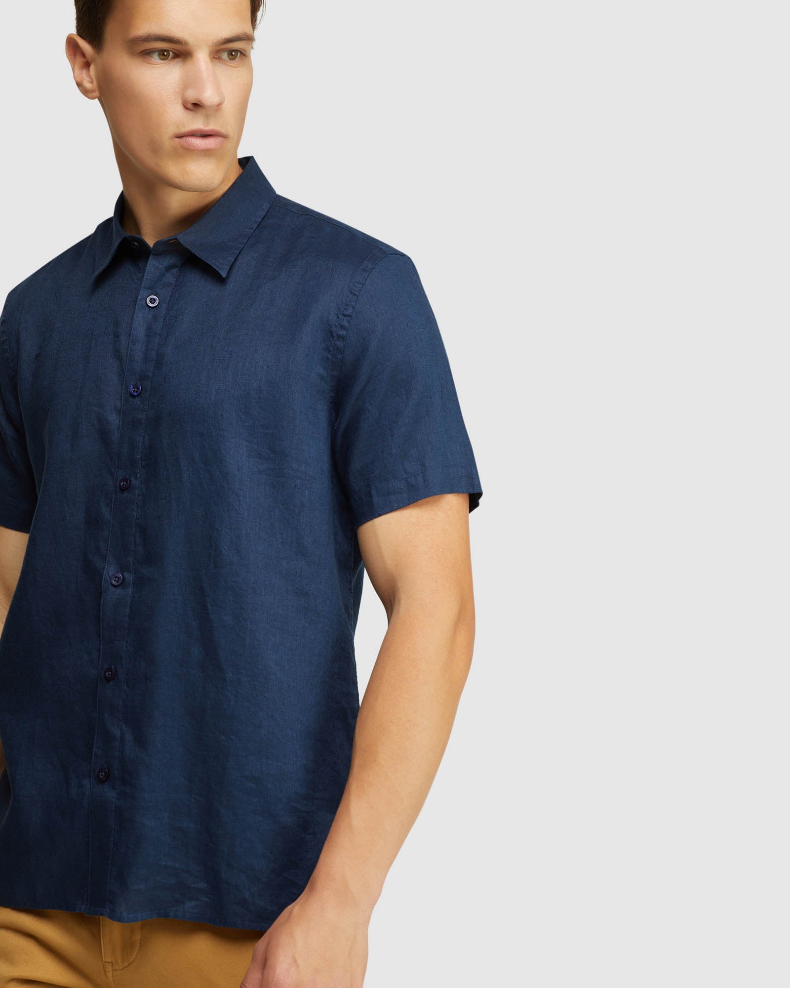 LEYTON PURE LINEN SHORT SLEEVE SHIRT