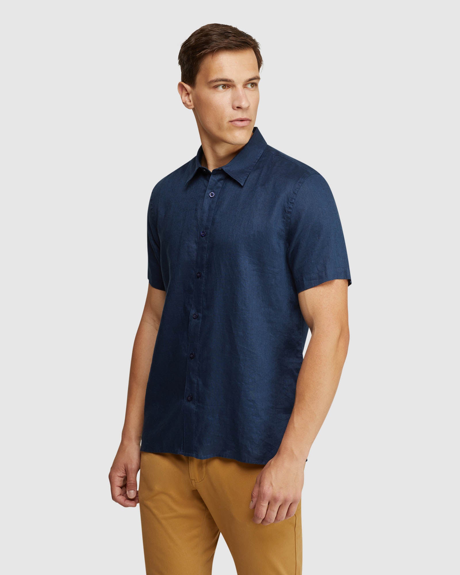 LEYTON PURE LINEN SHORT SLEEVE SHIRT