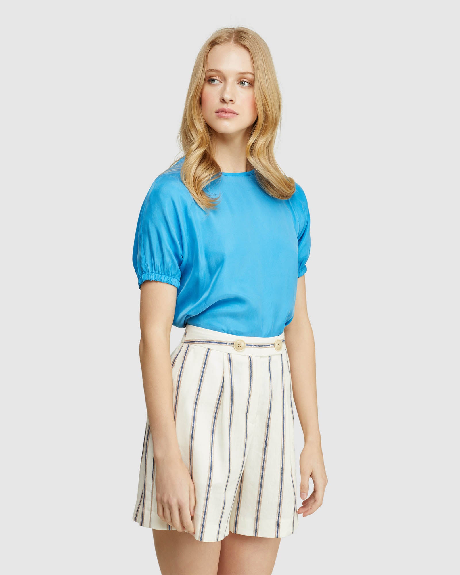 HANNAH WOVEN FRONT T-SHIRT