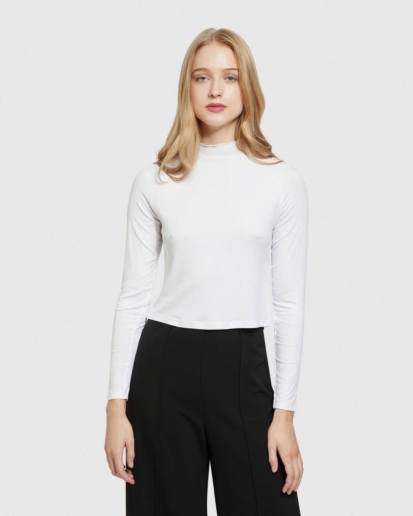 LOREN RIB LONG SLEEVE T-SHIRT