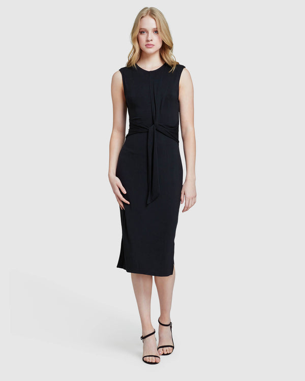 TESS FRONT TIE JERSEY DRESS – Oxford Shop