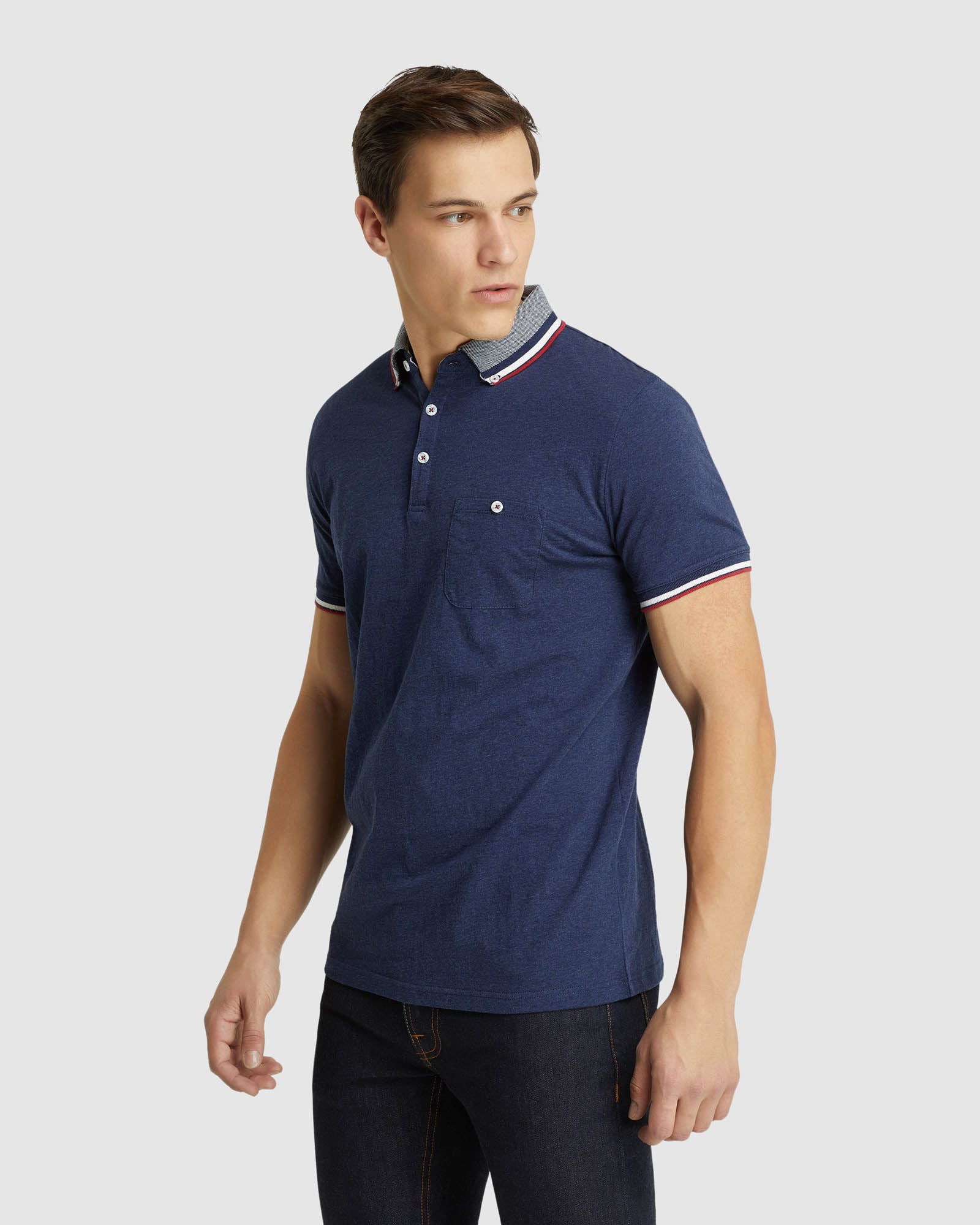 PERCY TIPPING STRIPE POLO