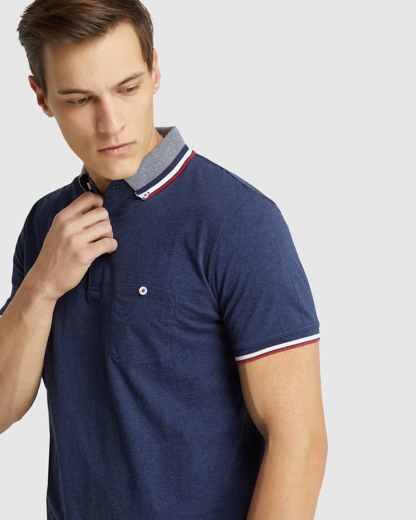 PERCY TIPPING STRIPE POLO