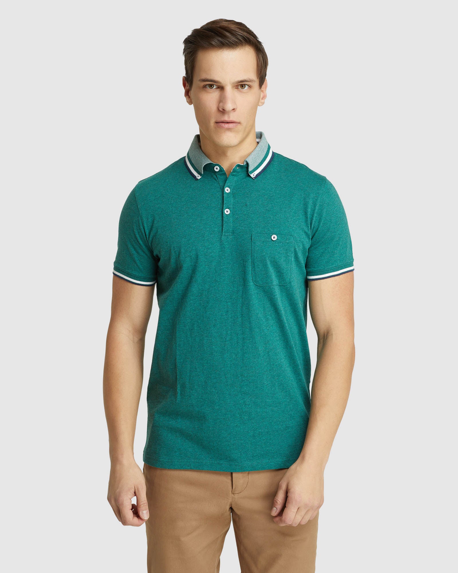 PERCY TIPPING STRIPE POLO