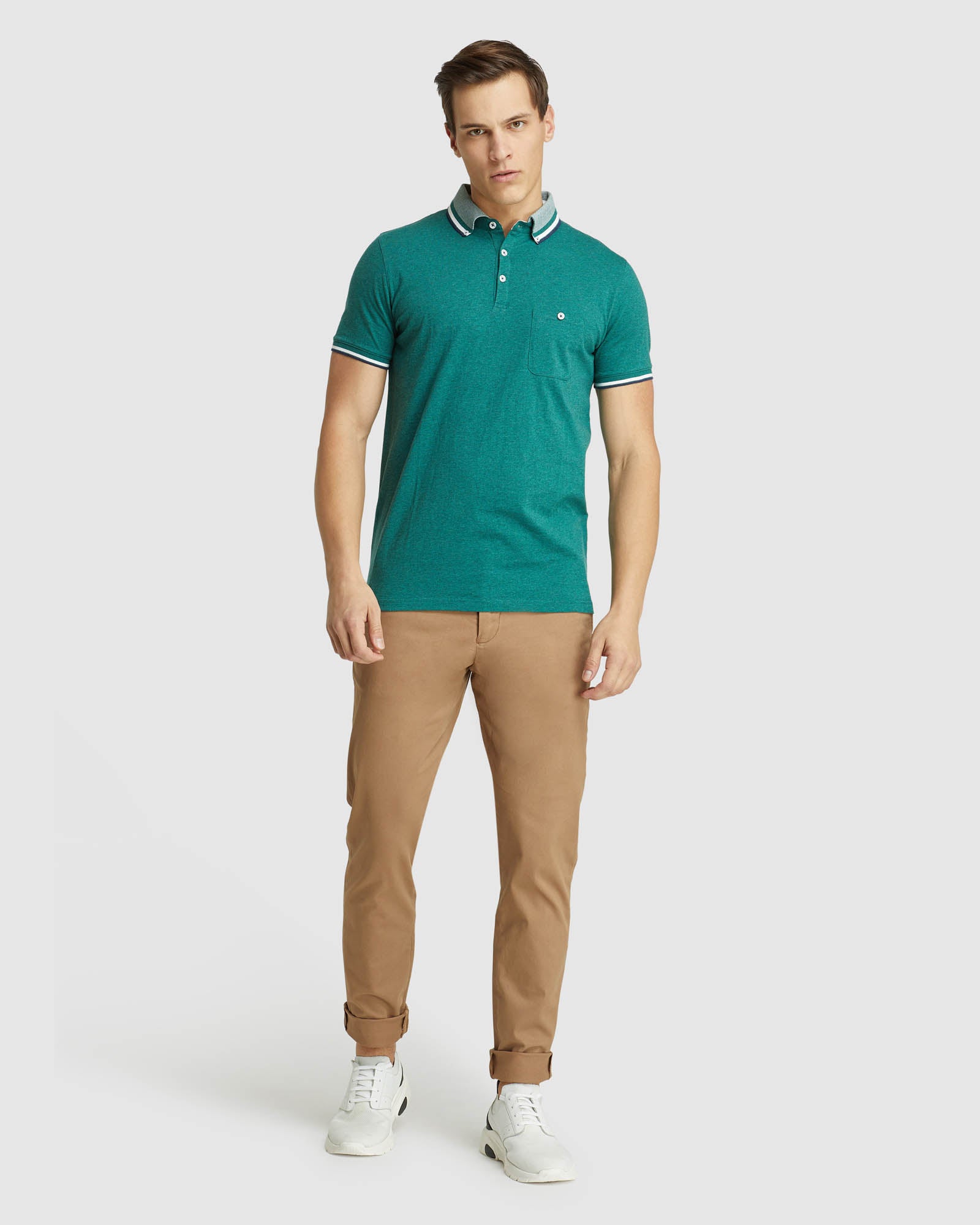 PERCY TIPPING STRIPE POLO