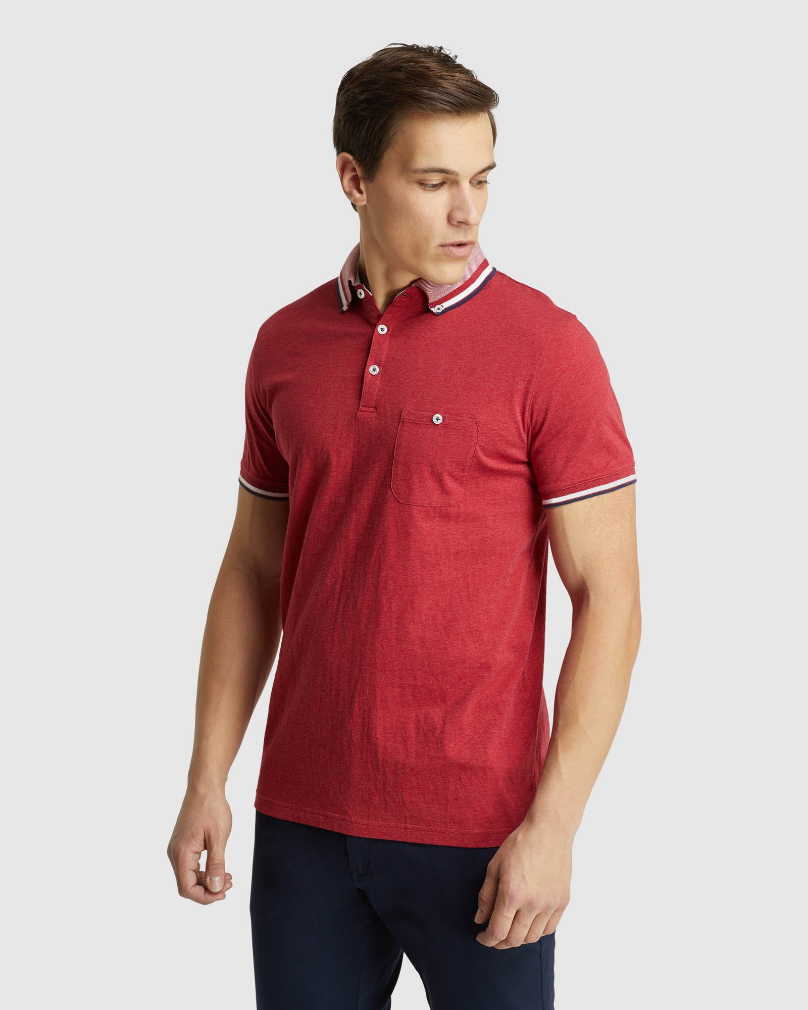 PERCY TIPPING STRIPE POLO