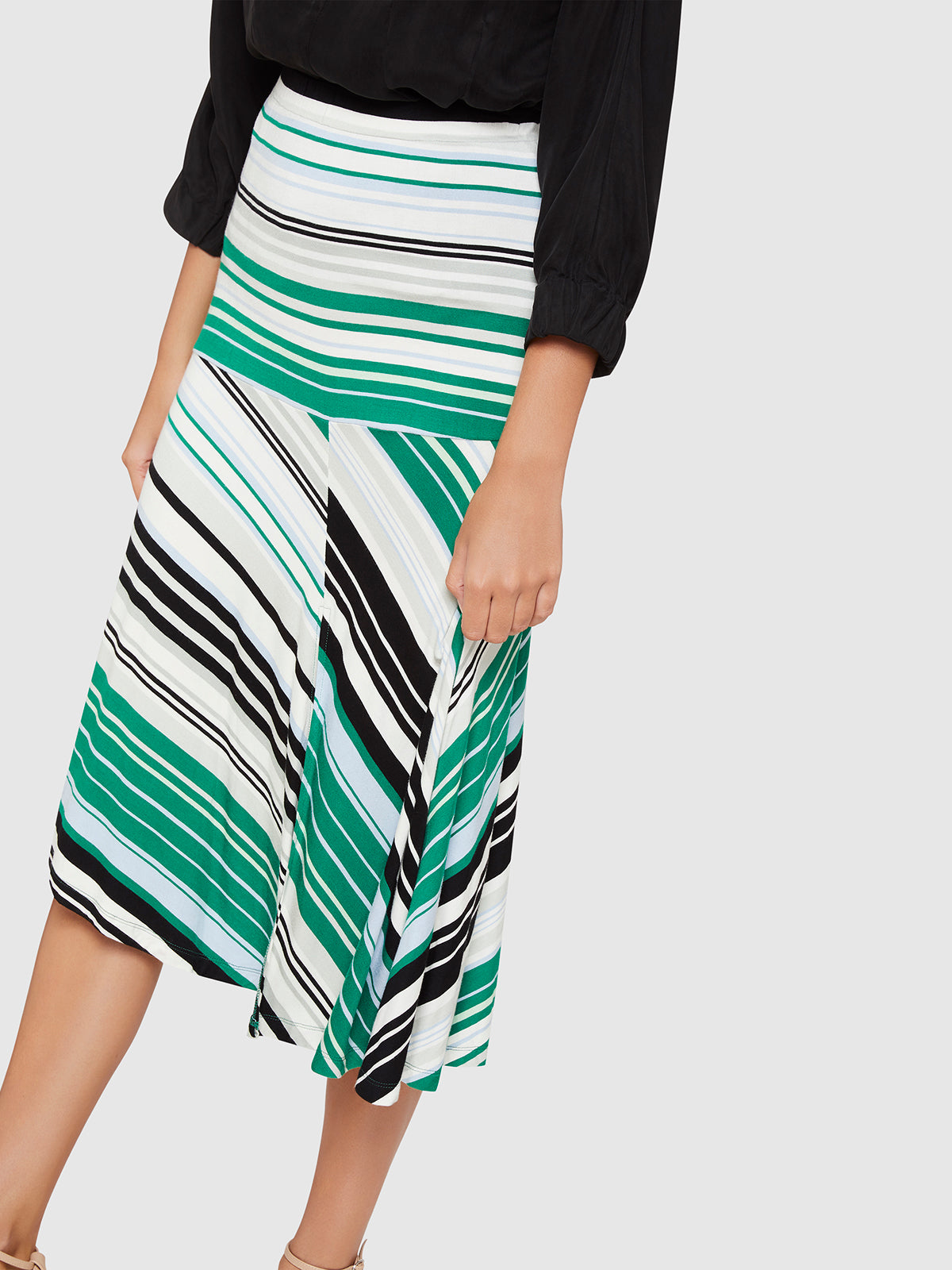 LENNON STRIPE KNIT SKIRT