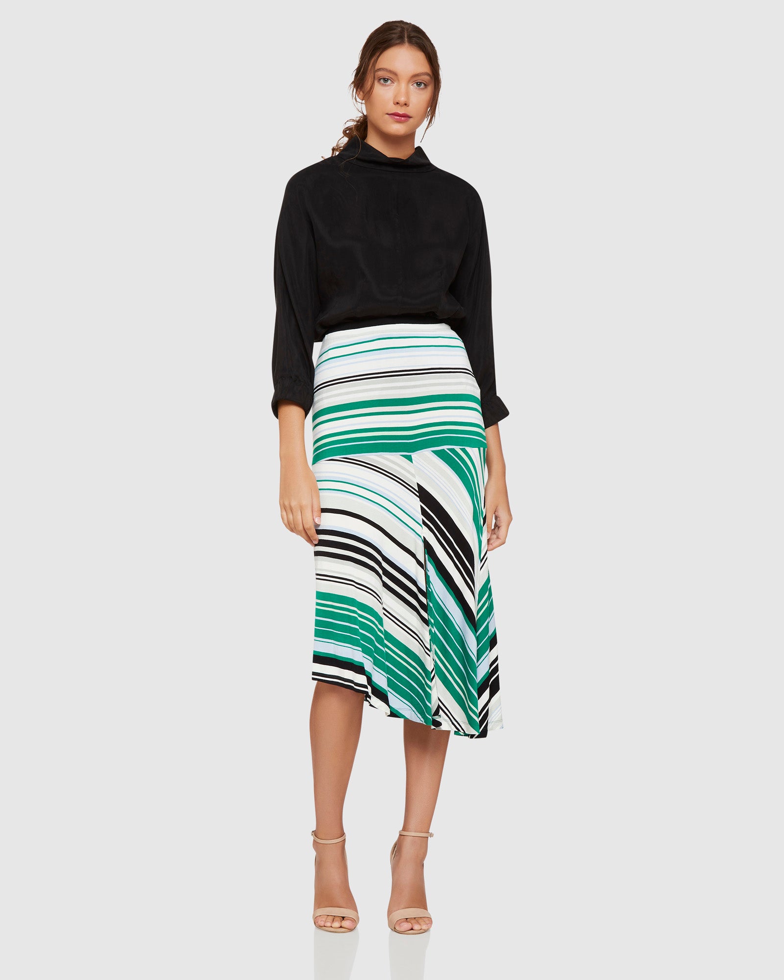 LENNON STRIPE KNIT SKIRT