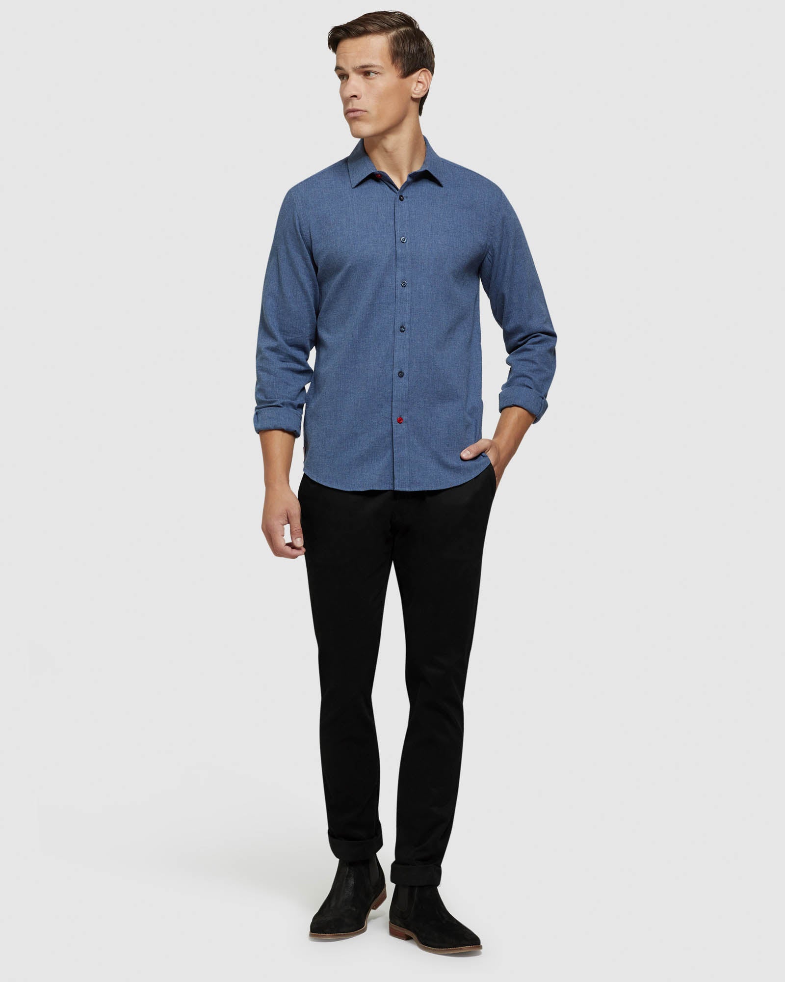 KENTON HERRINGBONE MELANGE SHIRT