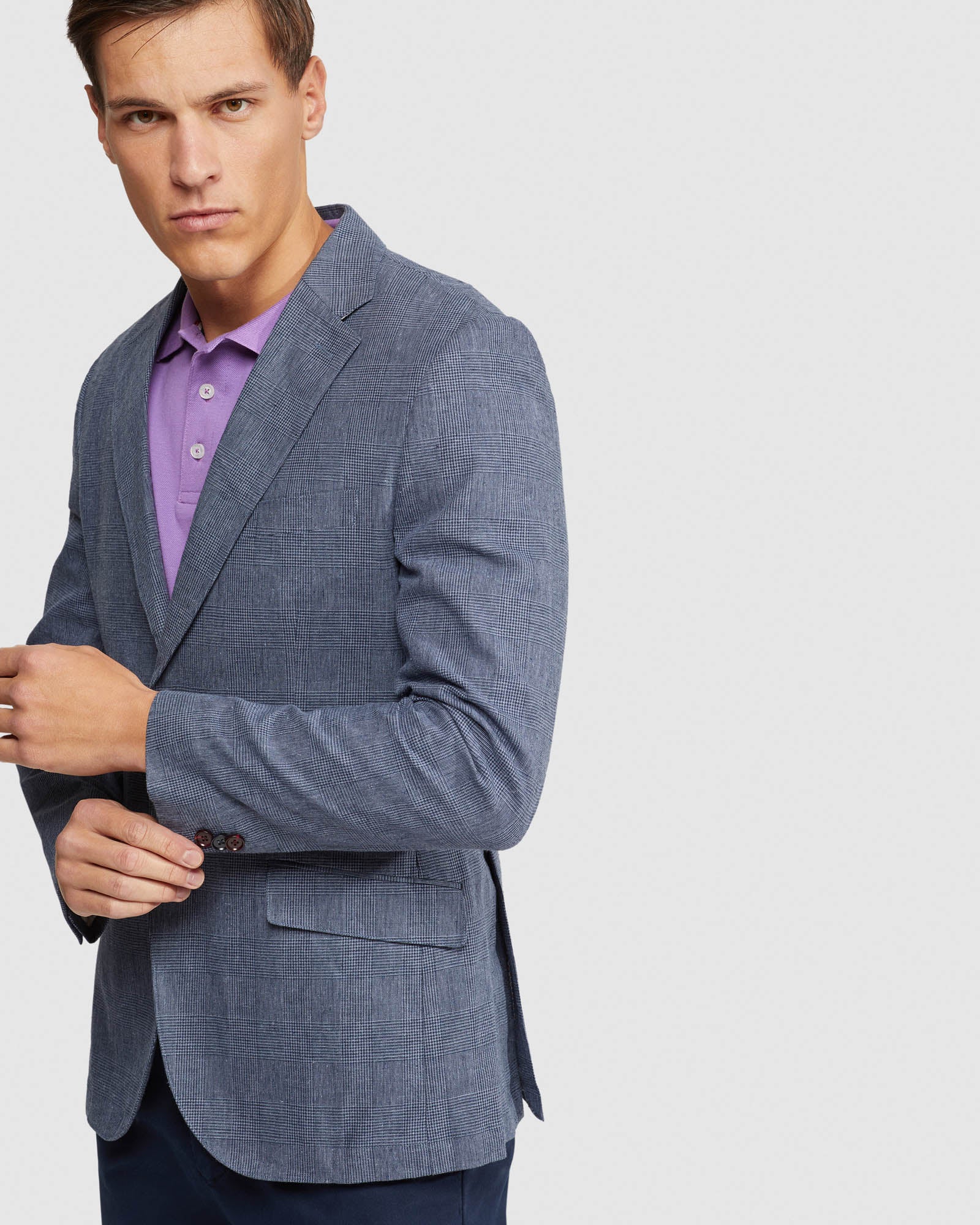 MILTON CHECKED UNLINED BLAZER