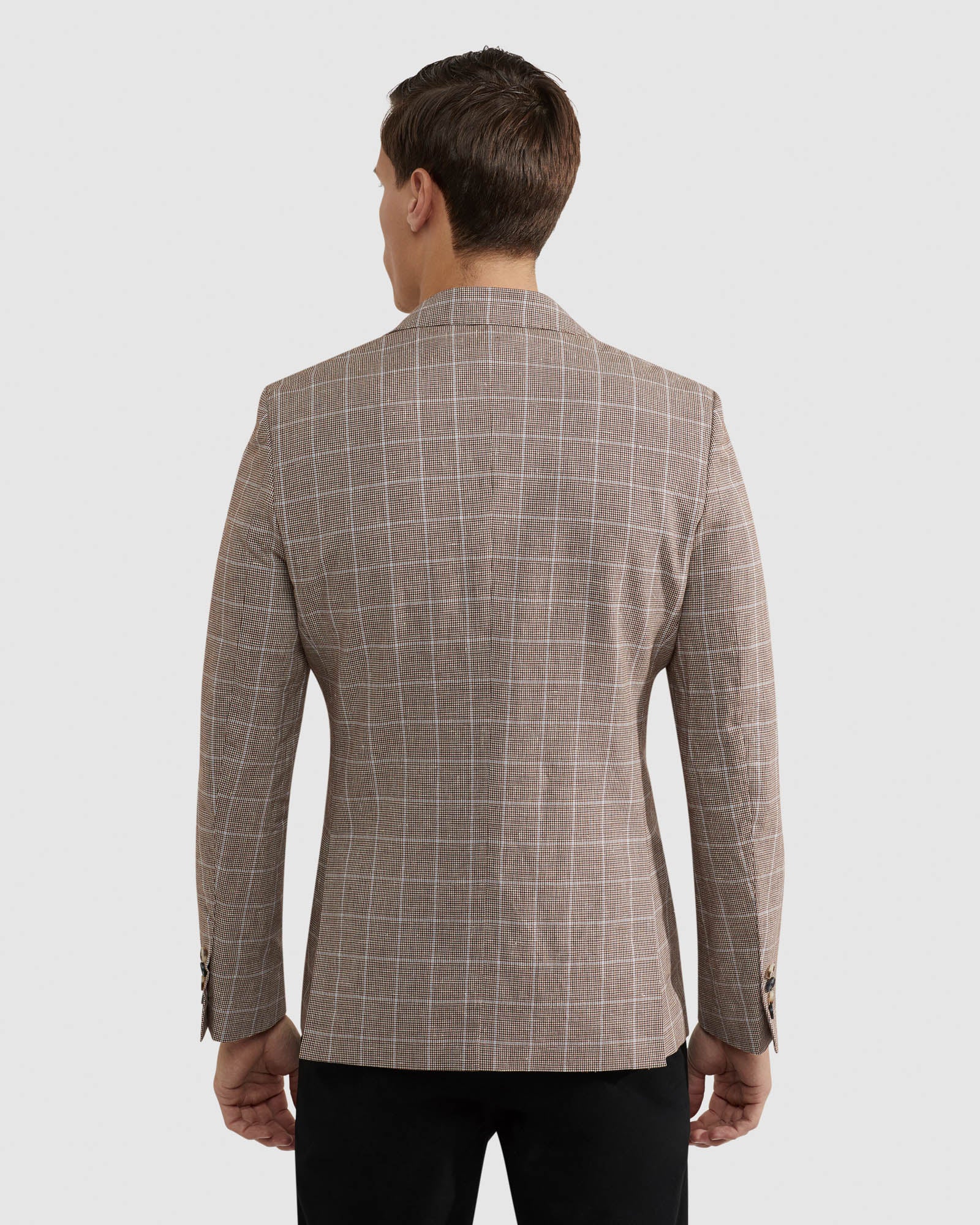 BLAKE LINEN/ COTTON CHECKED BLAZER