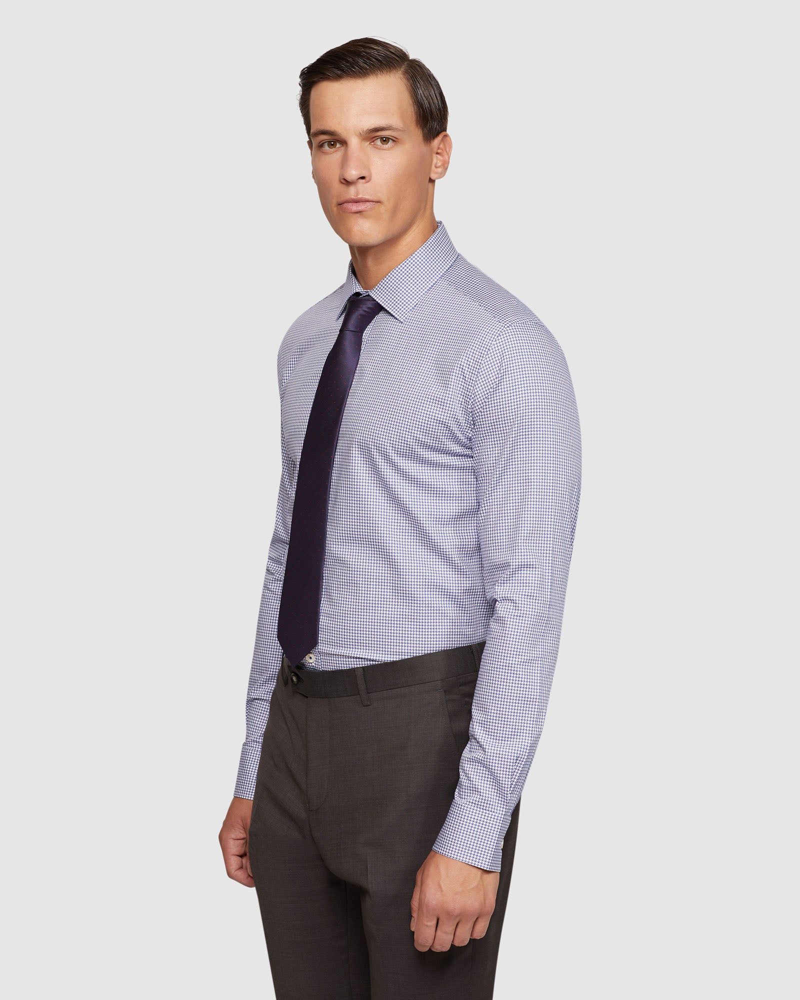 BECKTON HOUNDSTOOTH SLM FIT SHIRT