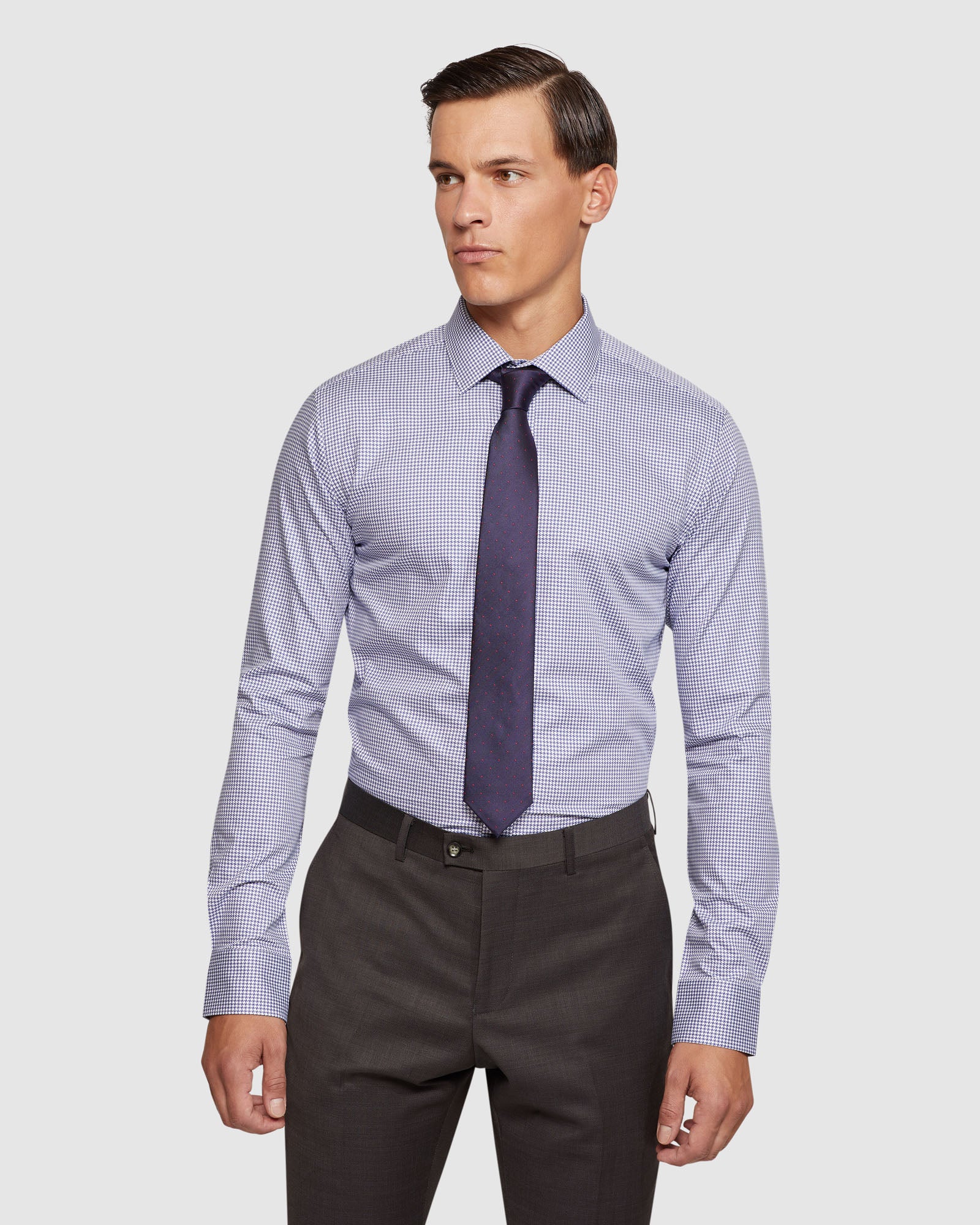 BECKTON HOUNDSTOOTH SLM FIT SHIRT