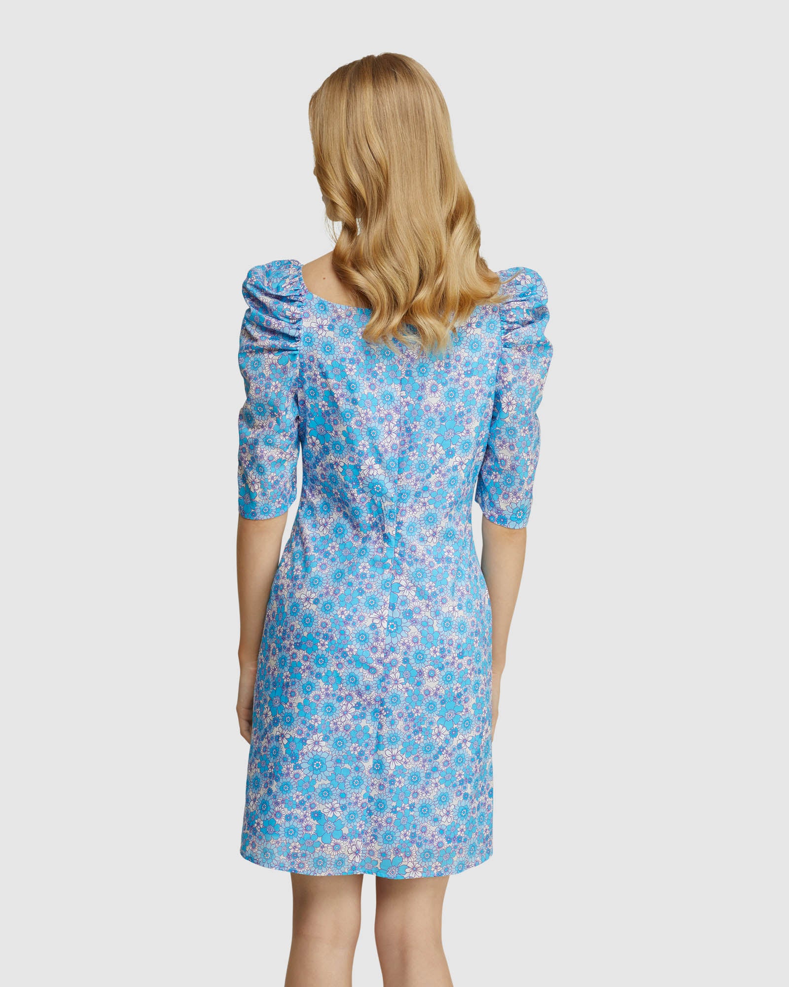 PRINCETON COTTON RETRO FLORAL DRESS