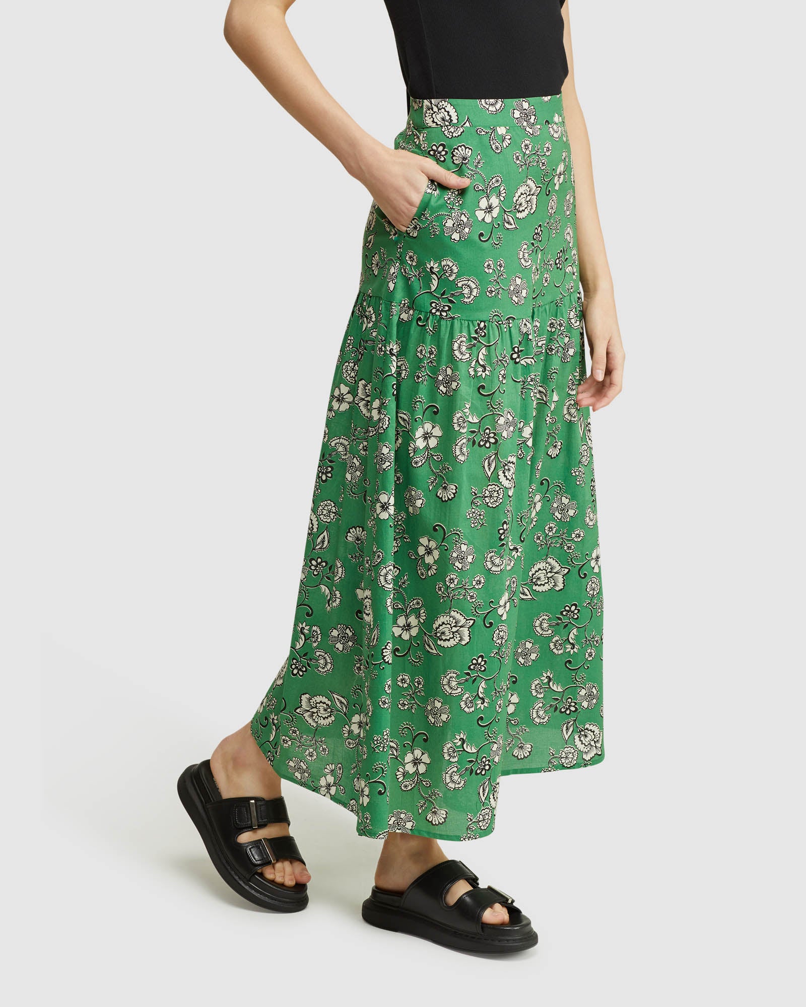 OLIVIA FLORAL MAXI SKIRT