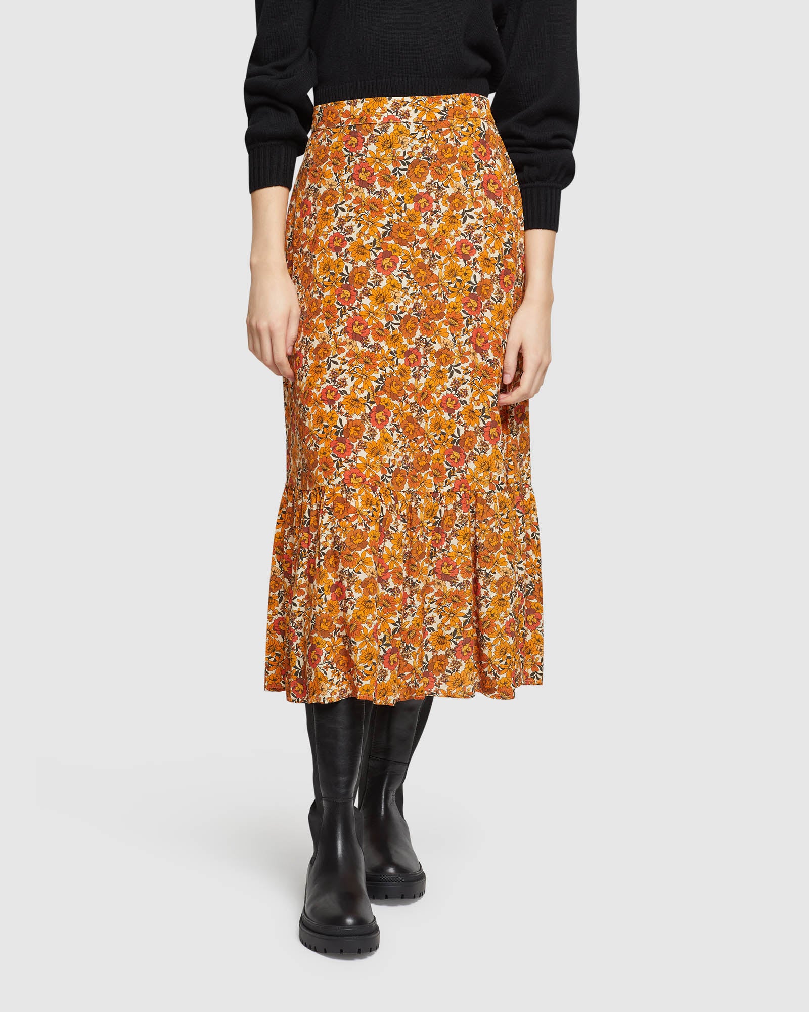 SAMARA FLORAL PRINTED SKIRT