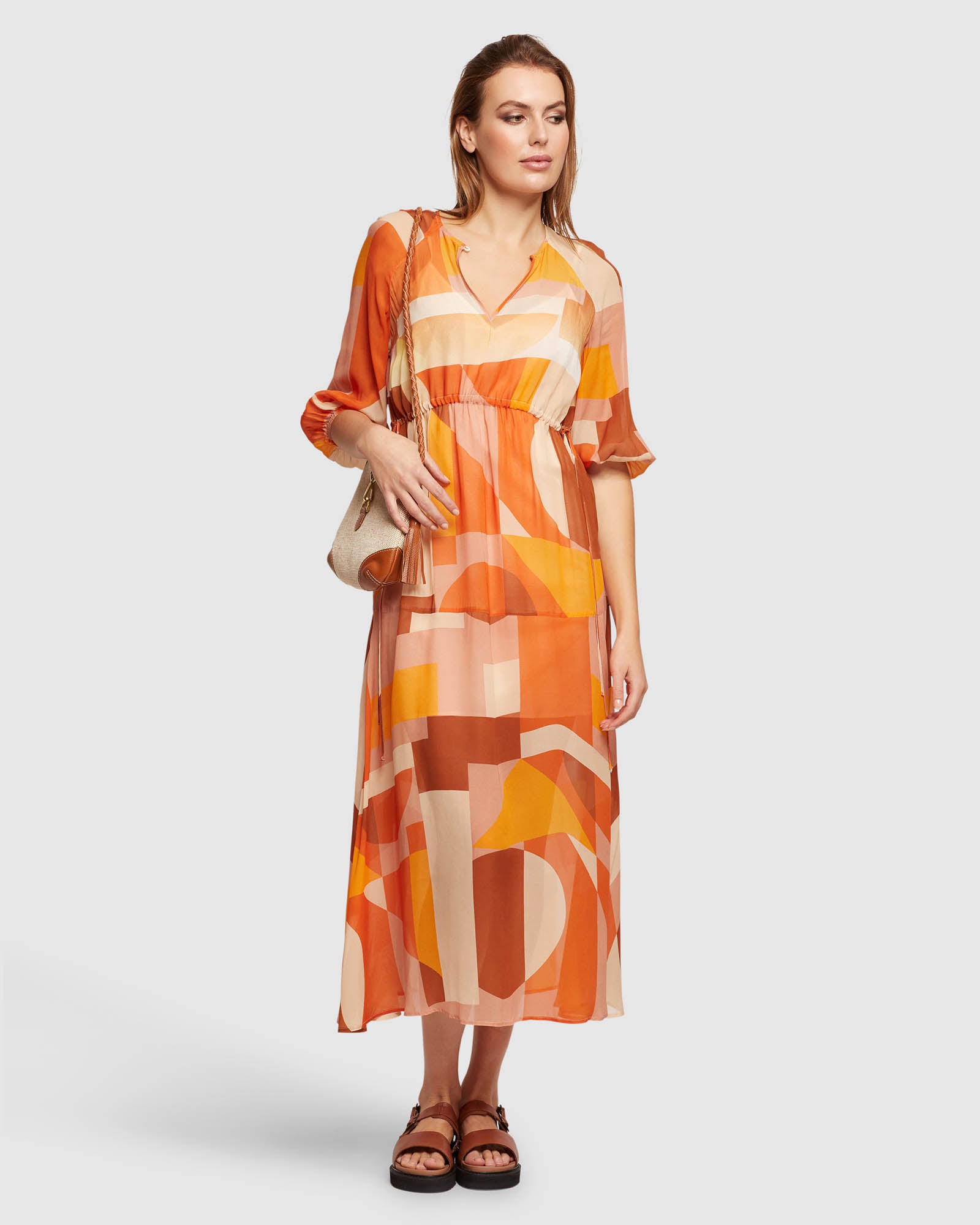 MARADON PRINTED MAXI DRESS