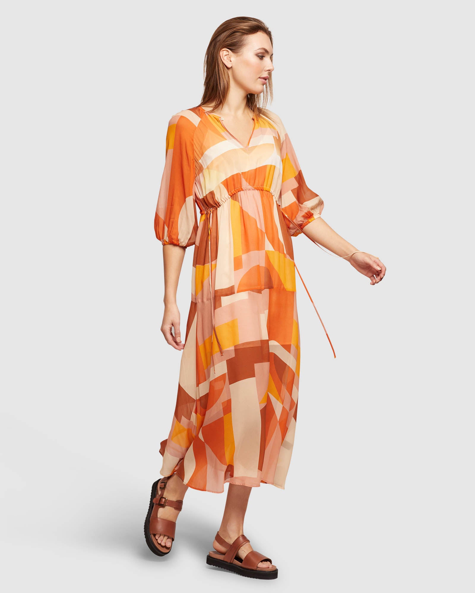 MARADON PRINTED MAXI DRESS