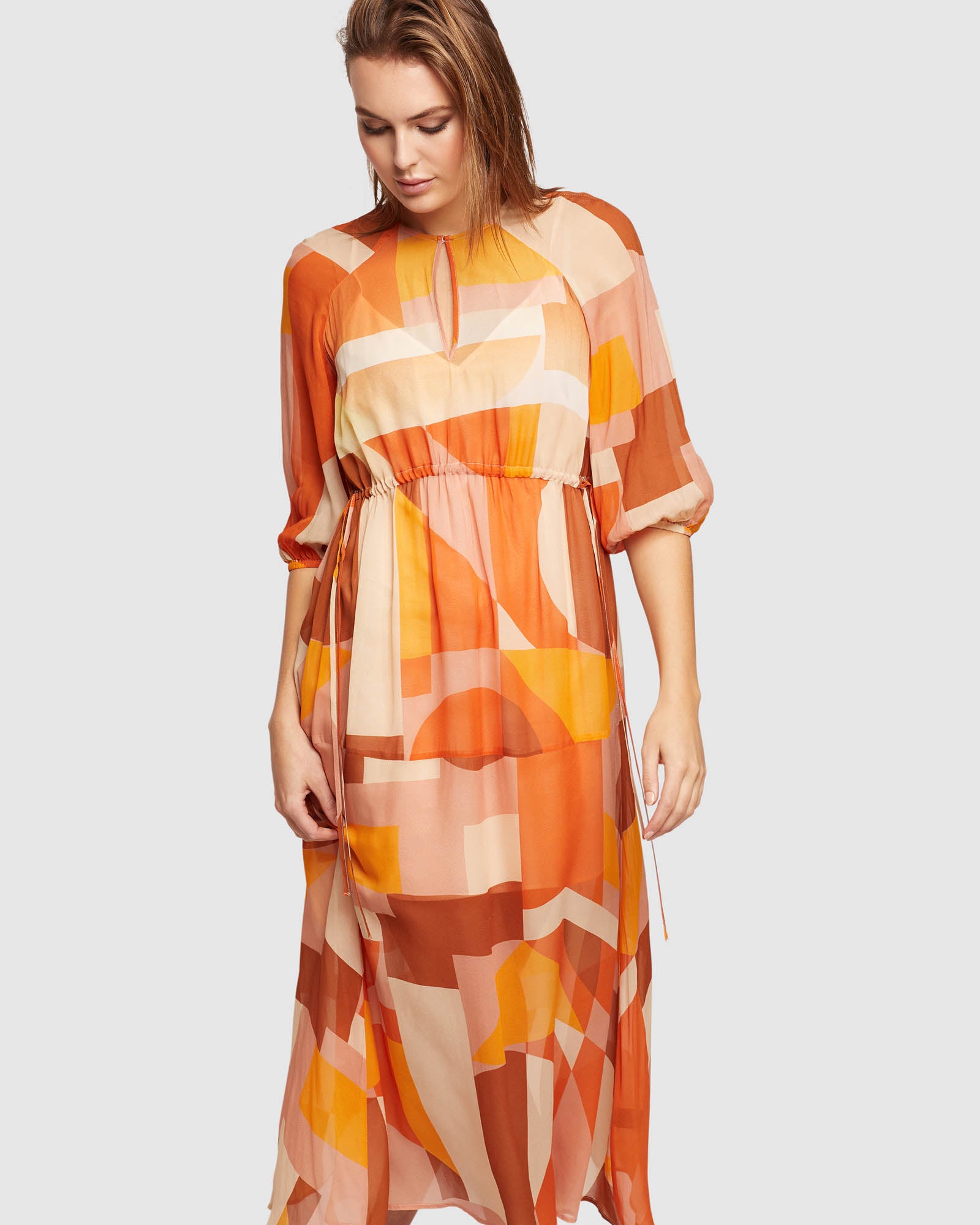 MARADON PRINTED MAXI DRESS