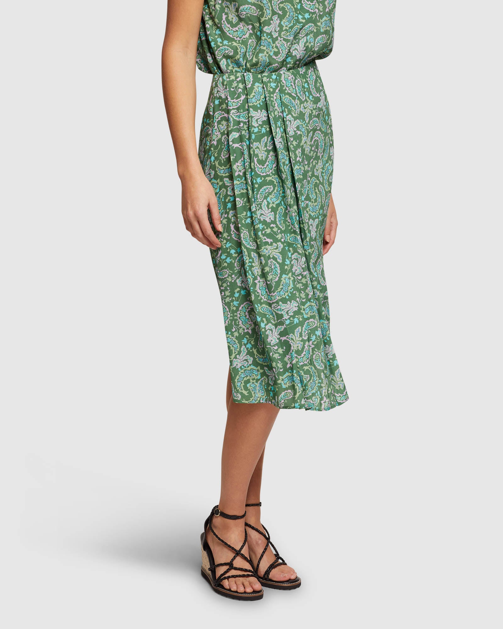 LARA PAISLEY PRINTED SKIRT