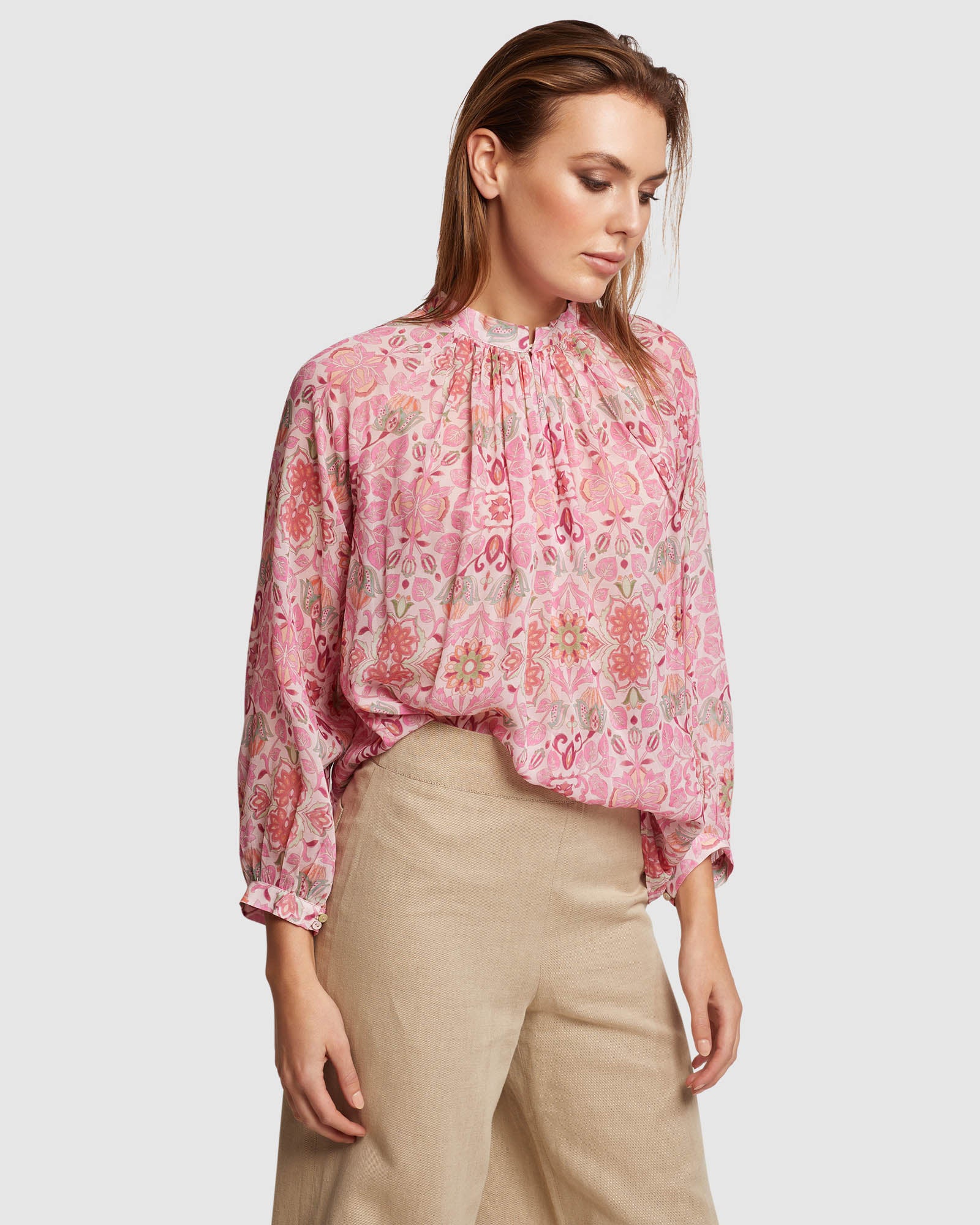 STEPHANIE FLORAL PRINT TUNIC TOP