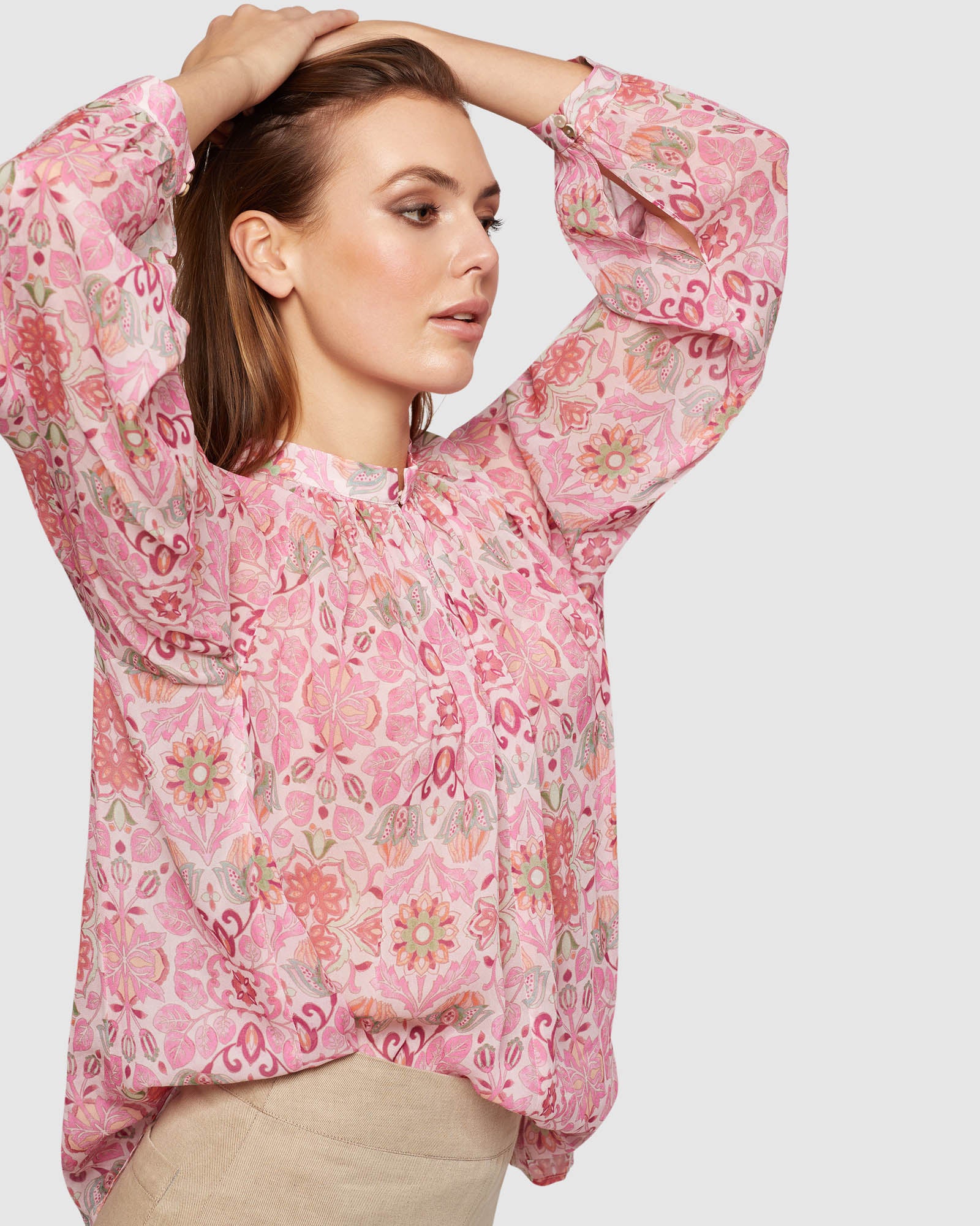 STEPHANIE FLORAL PRINT TUNIC TOP