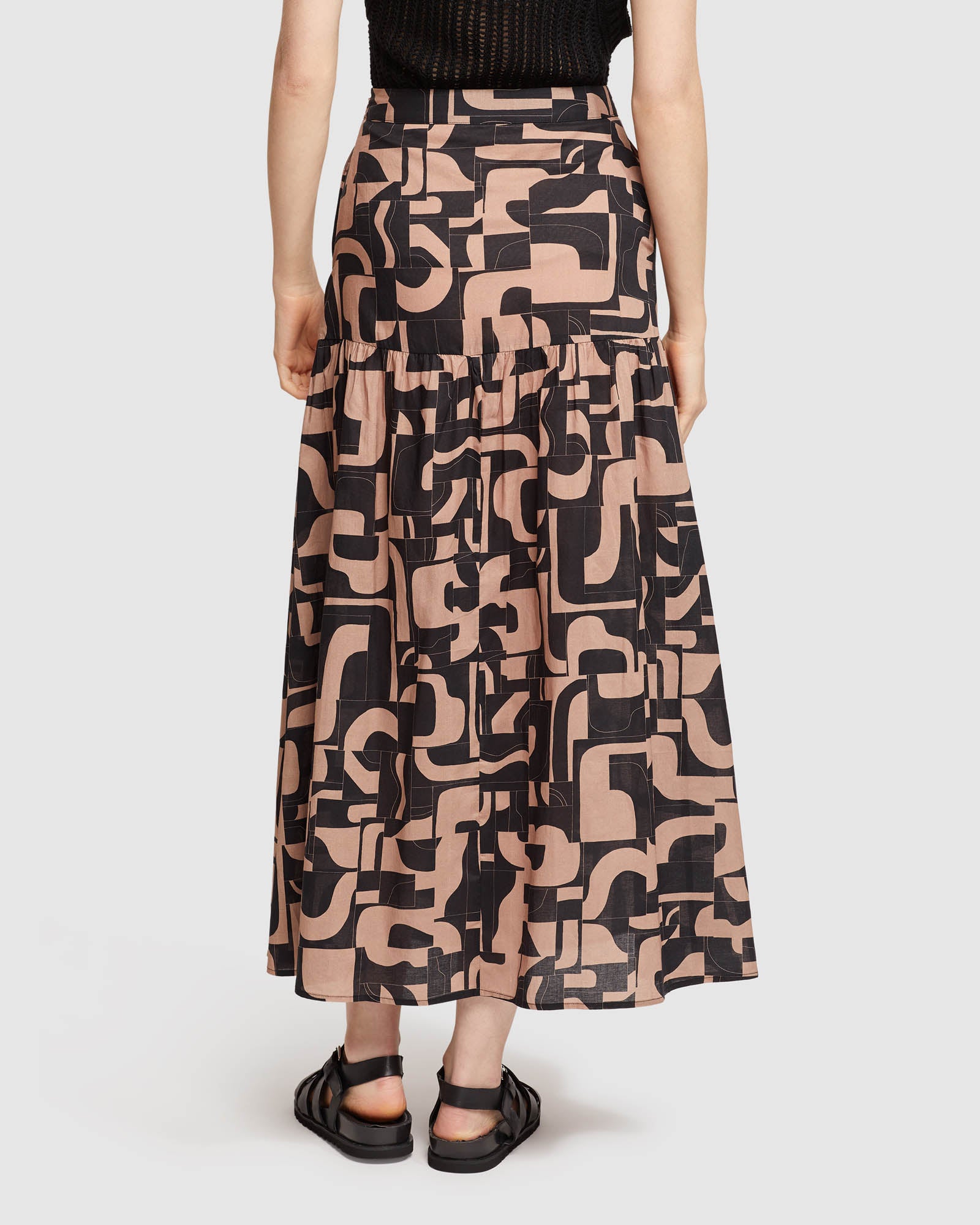 OLIVIA GEO PRINT VOILE SKIRT