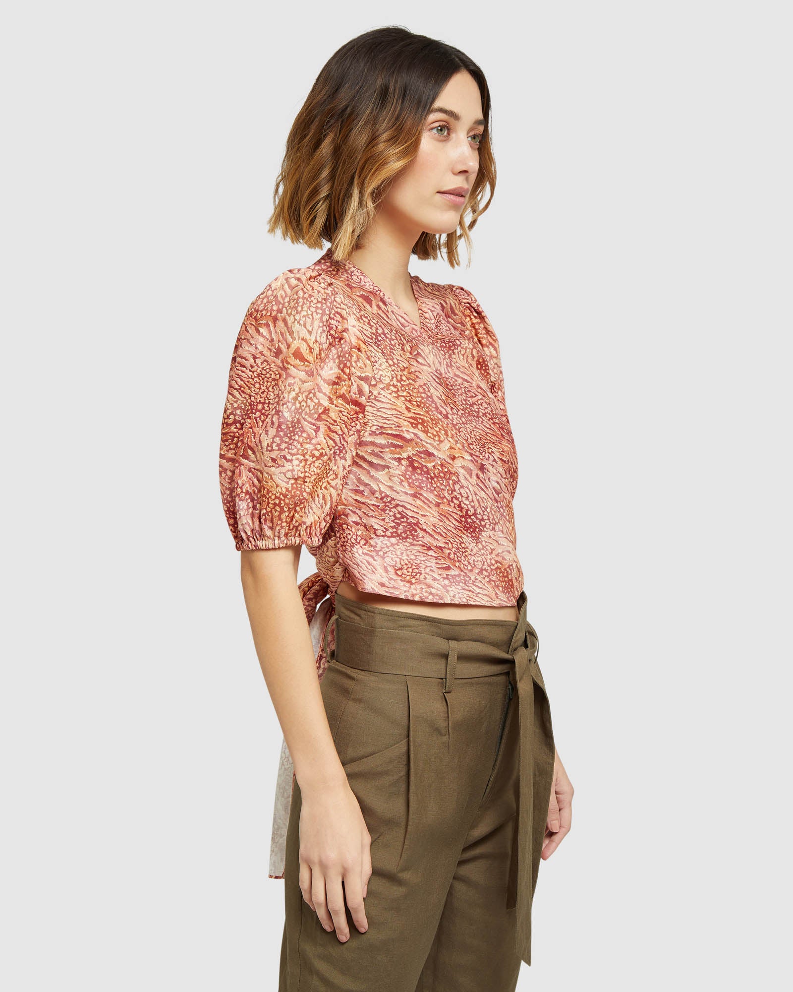 FITZGERALD PRINTED LINEN TOP