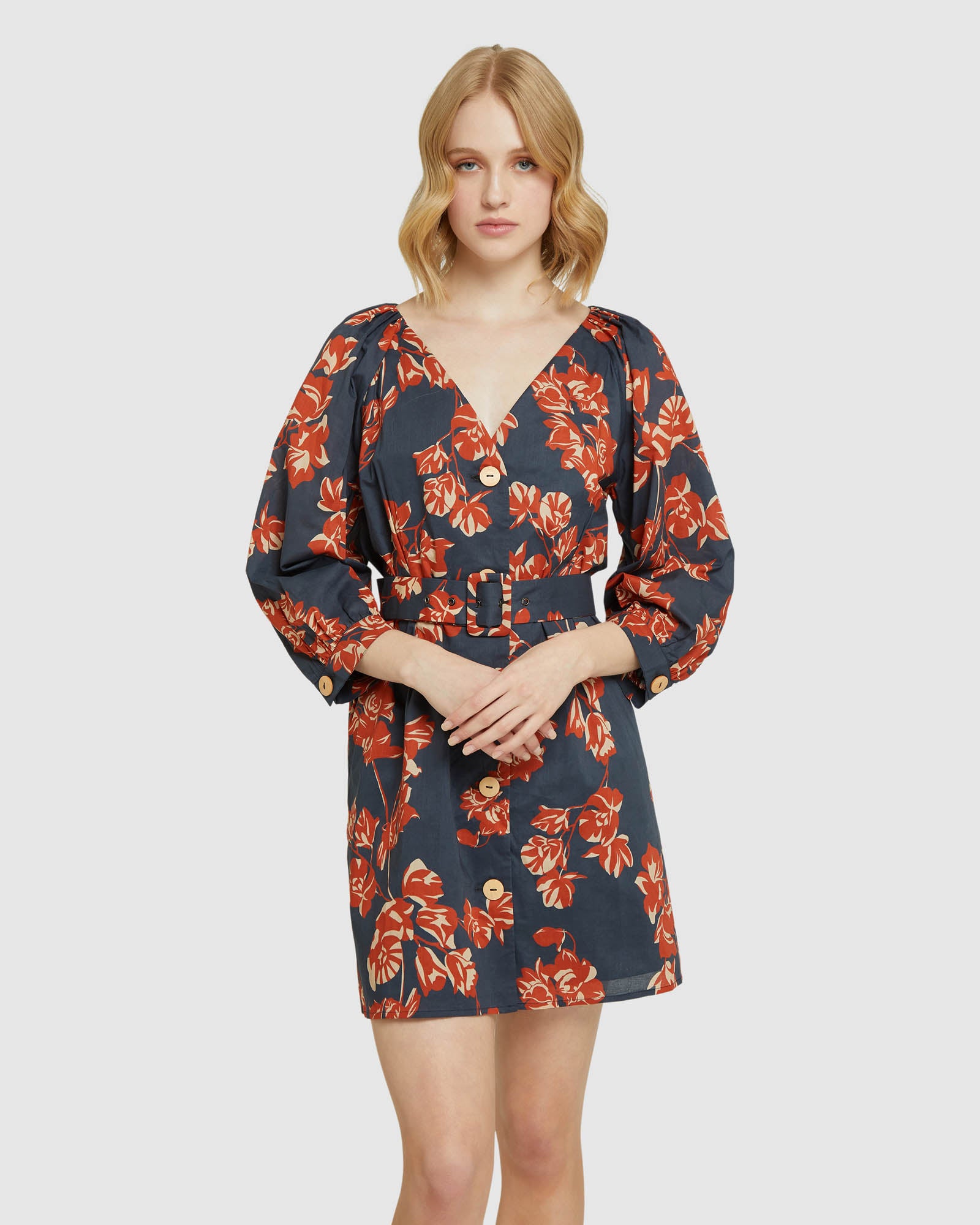 PEONY TROPICAL PRINT DRESS