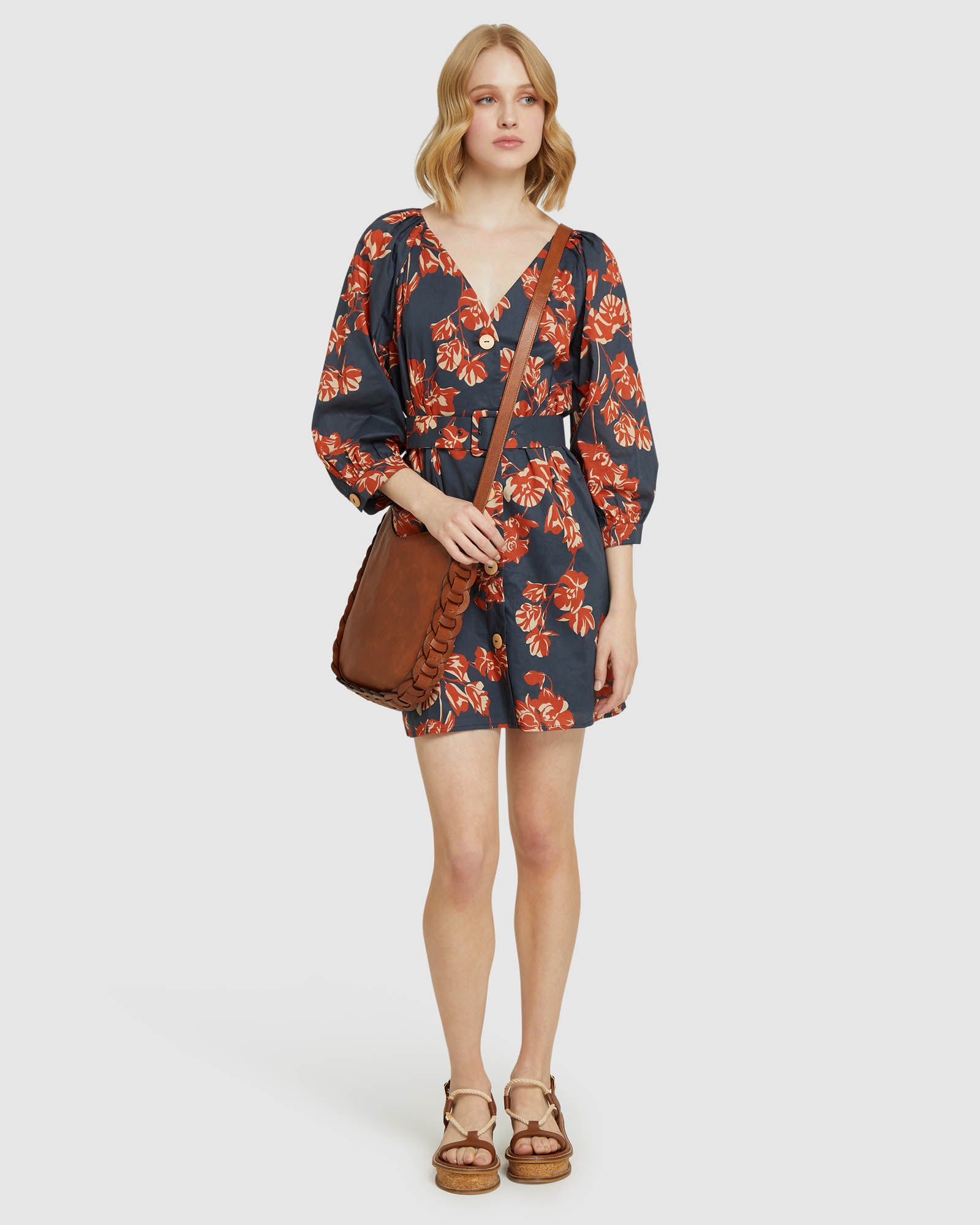 PEONY TROPICAL PRINT DRESS