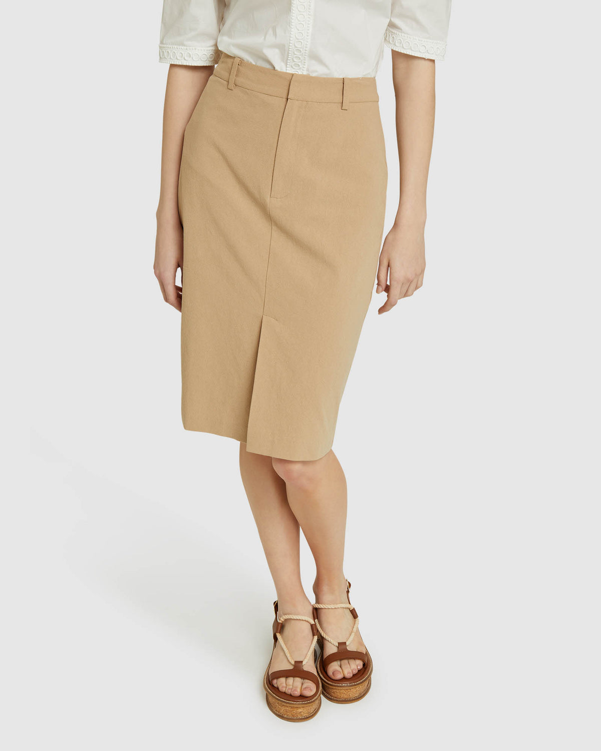 tan skirt cotton
