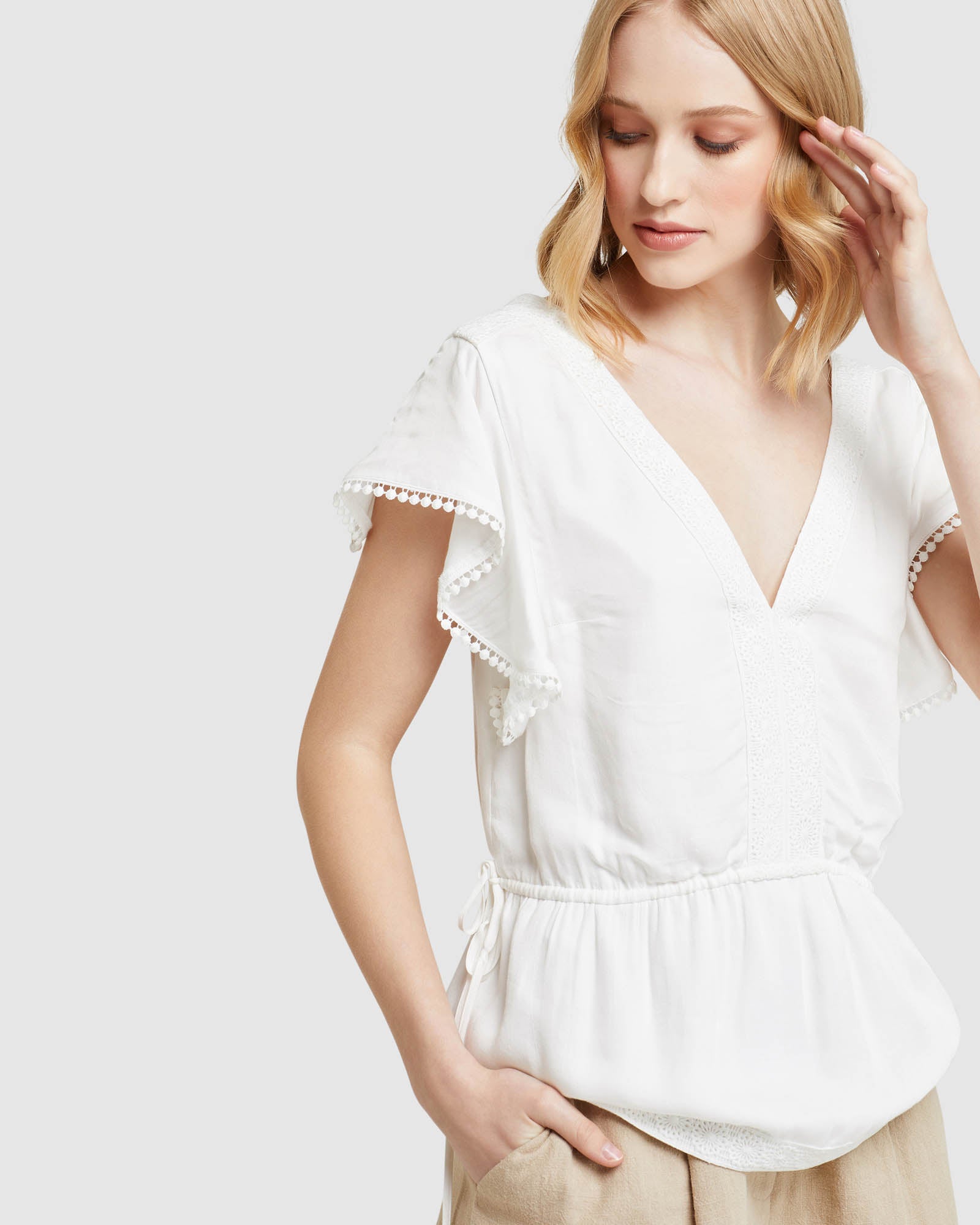 BIANKA LACE TRIM TOP