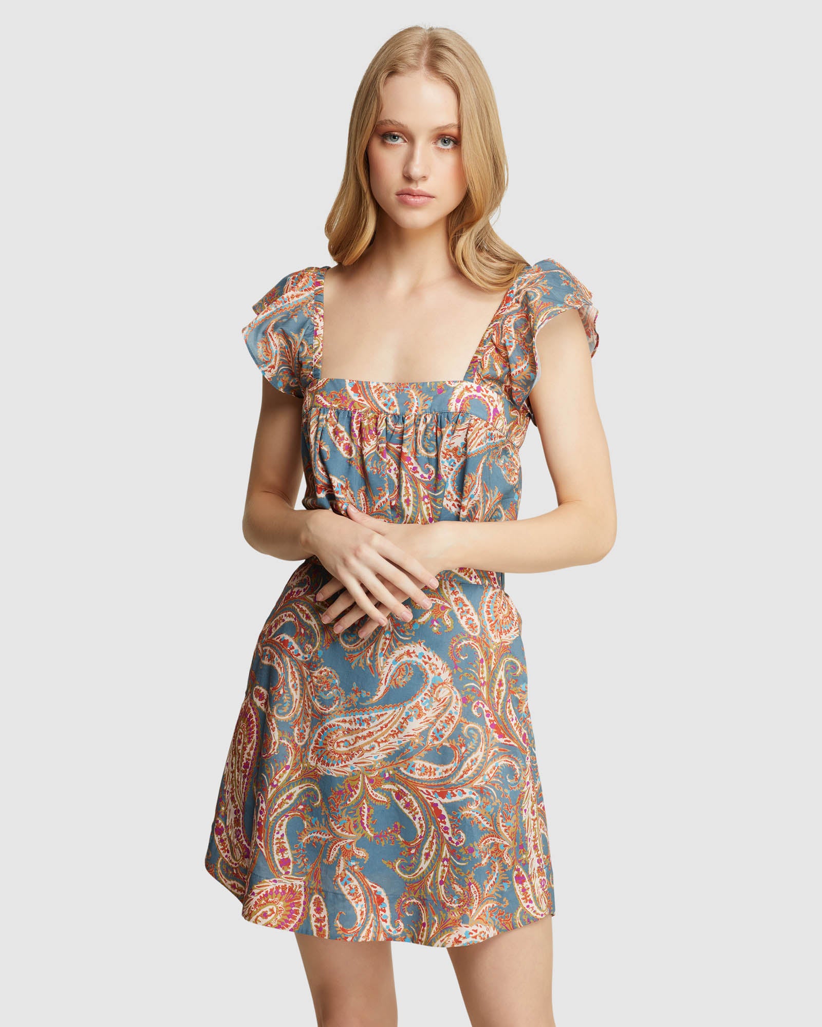 LUCIELLE COTTON PAISLEY PRINT TOP