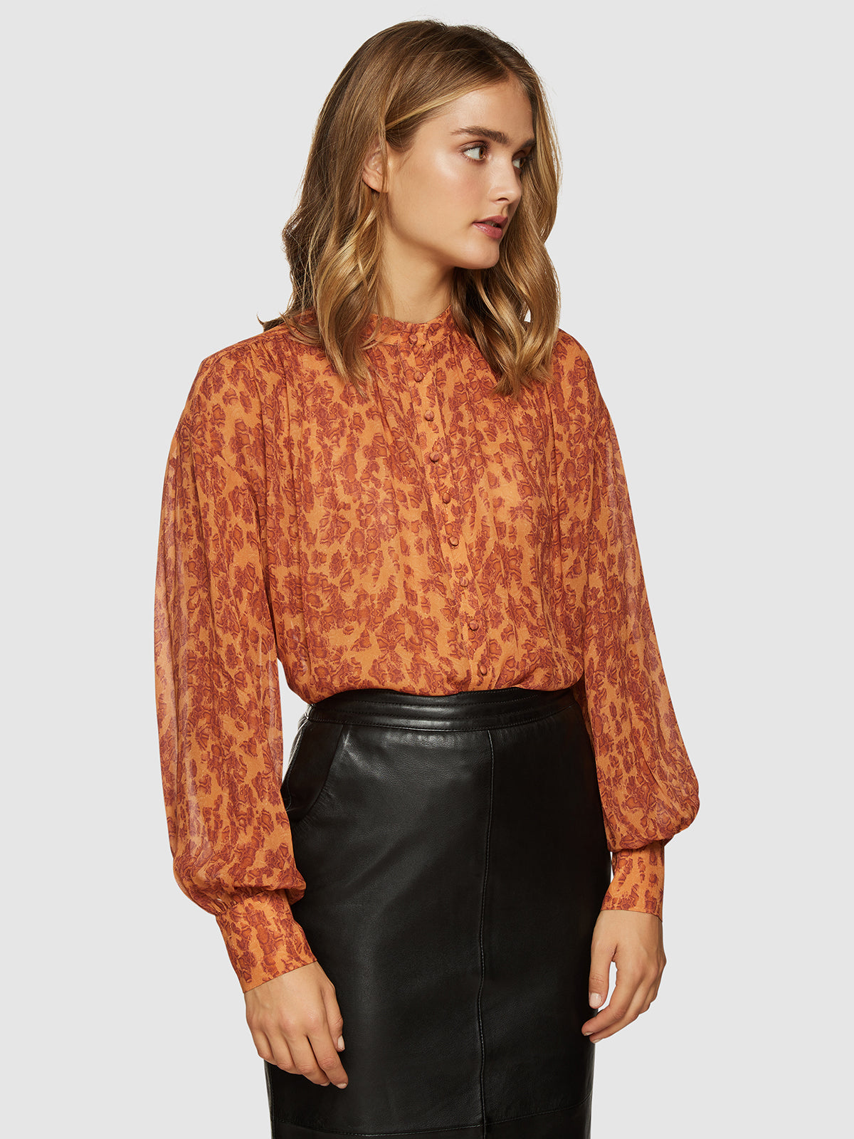 SHIBA ANIMAL PRINT BLOUSE