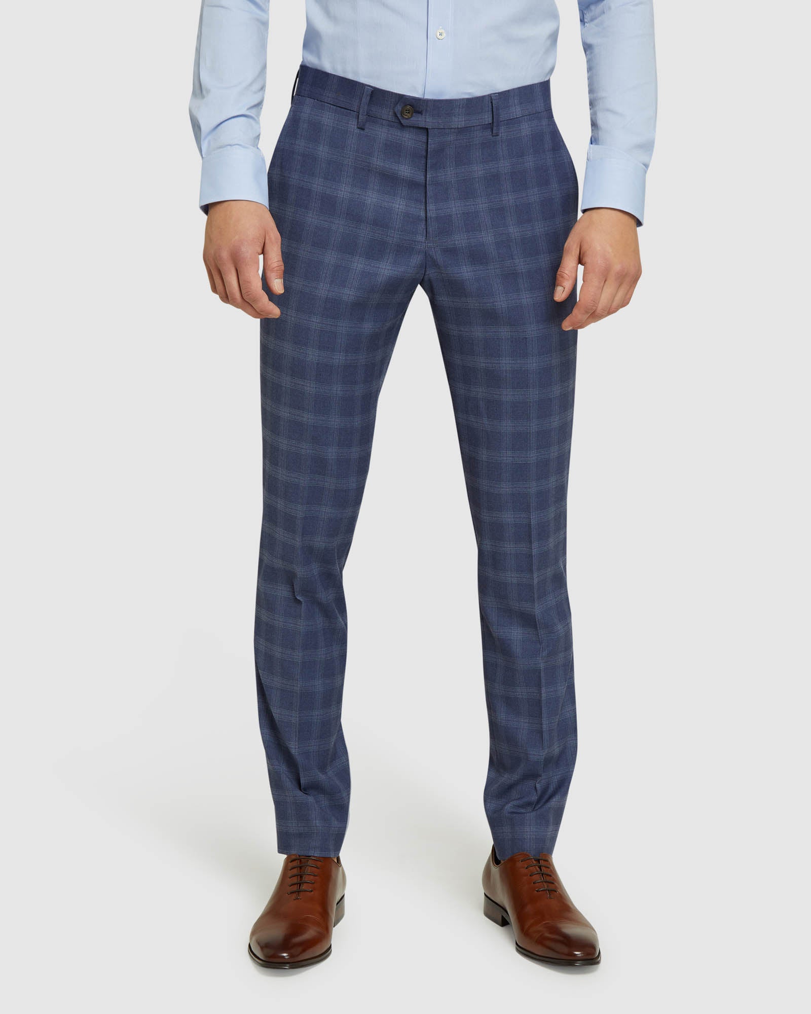 AUDEN ECO CHECKED SUIT TROUSERS