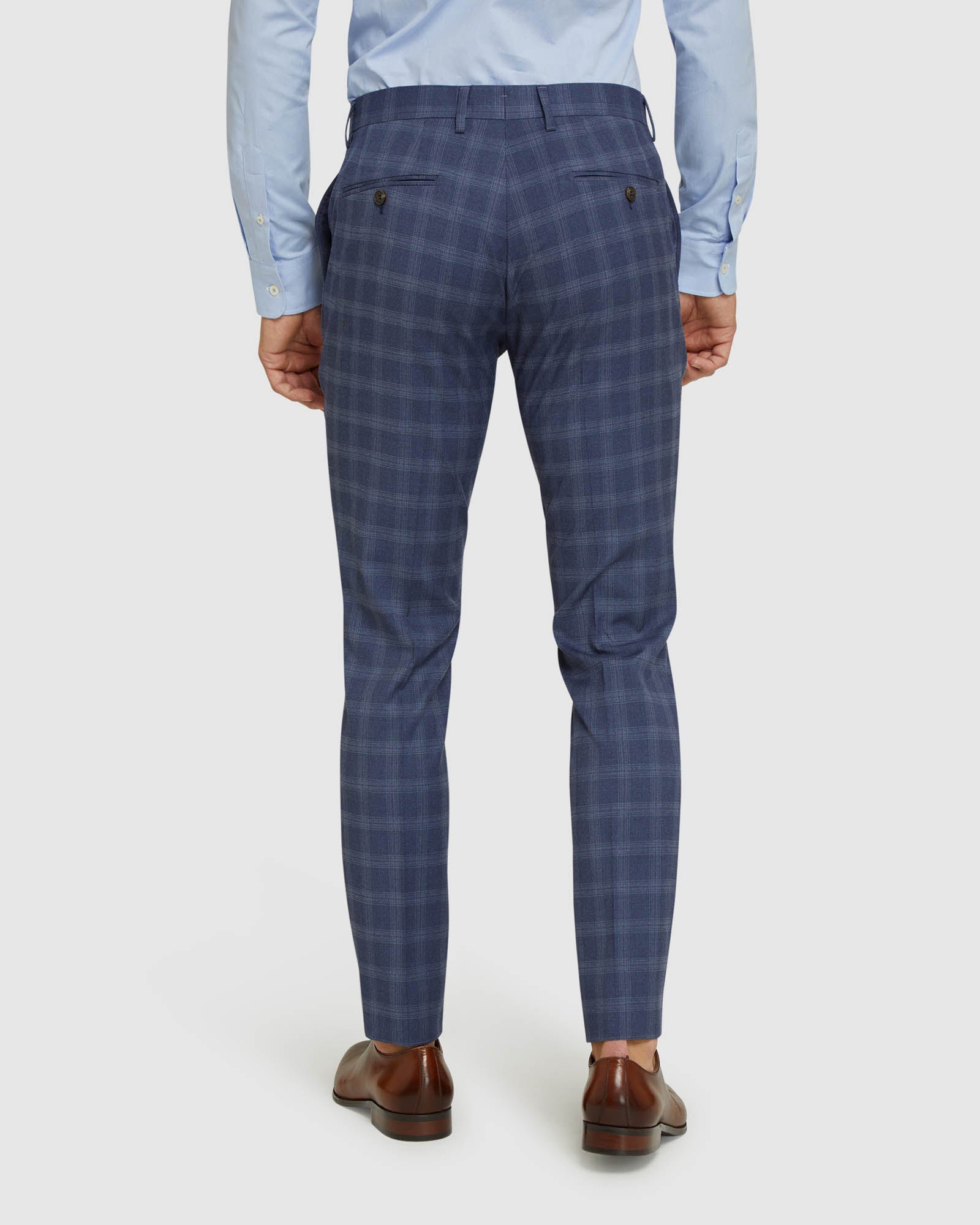 AUDEN ECO CHECKED SUIT TROUSERS