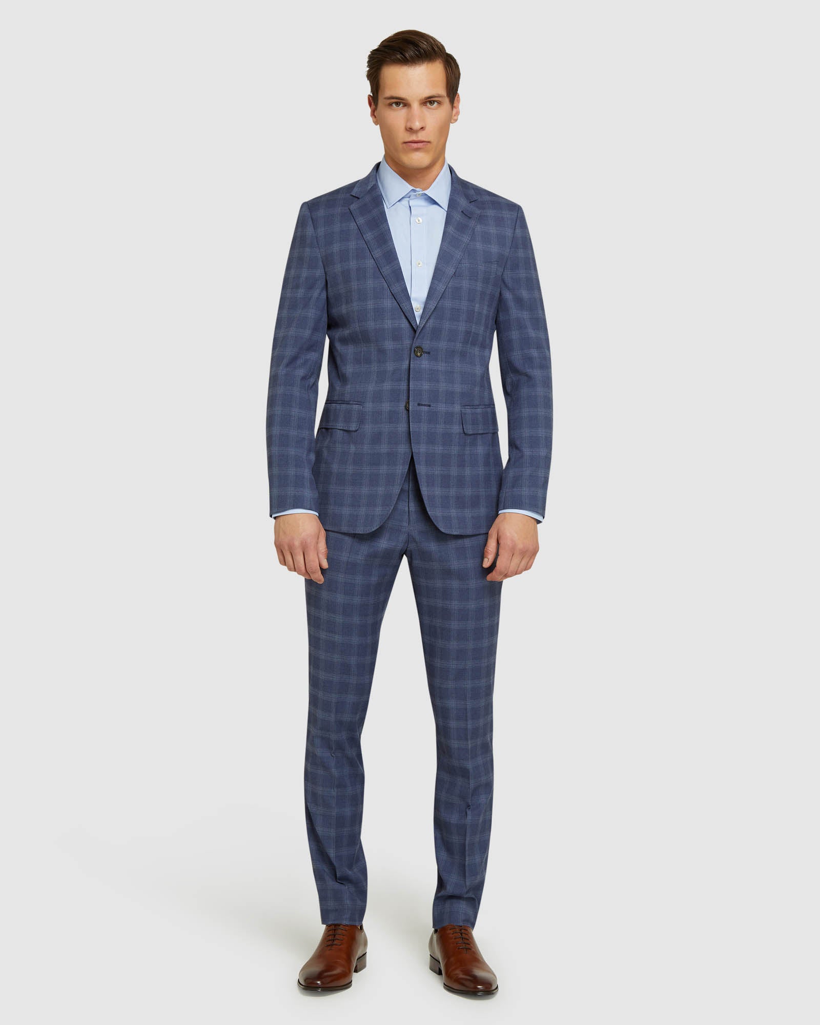 AUDEN ECO CHECKED SUIT TROUSERS