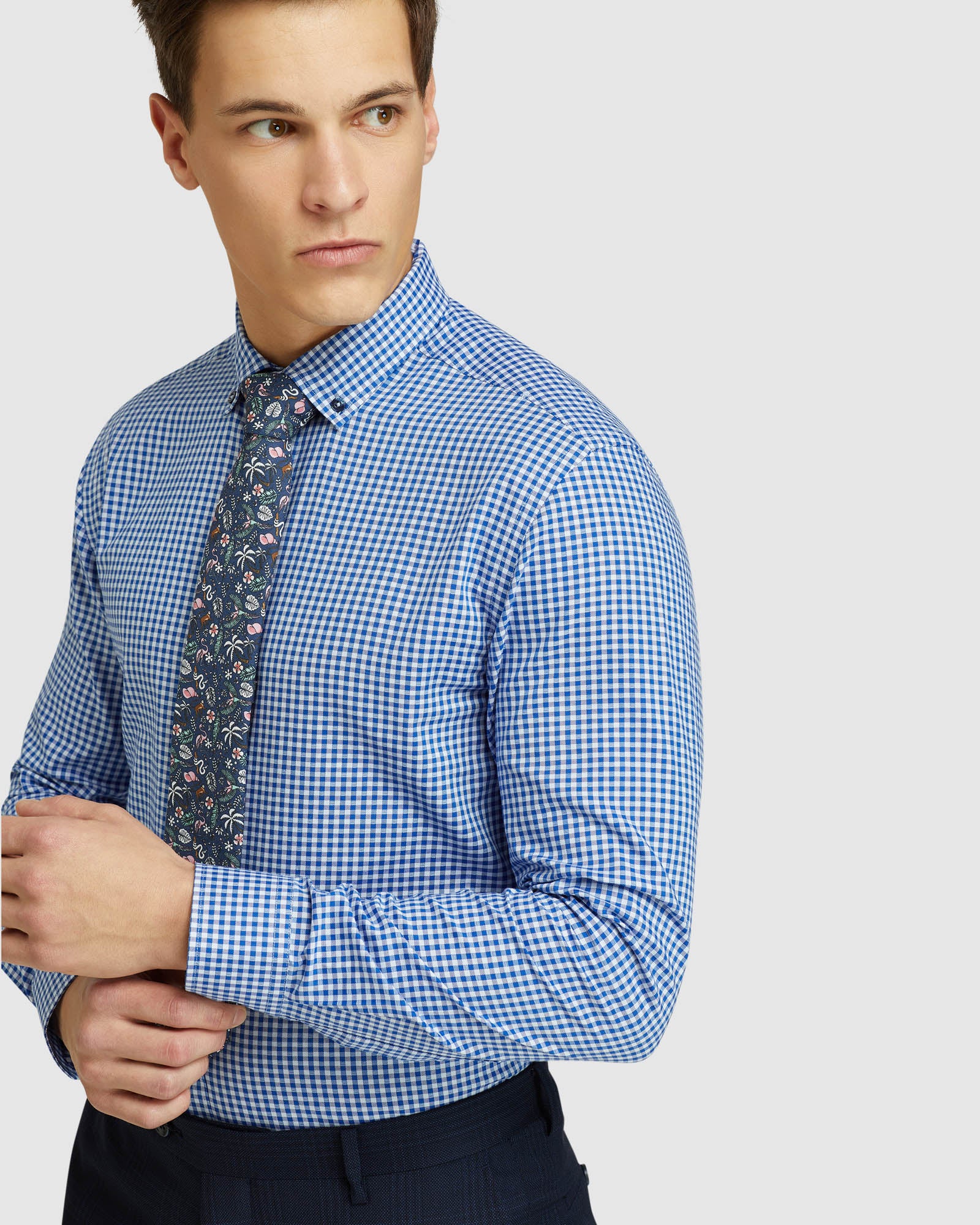 STRATTON SLIM FIT CHECKED SHIRT