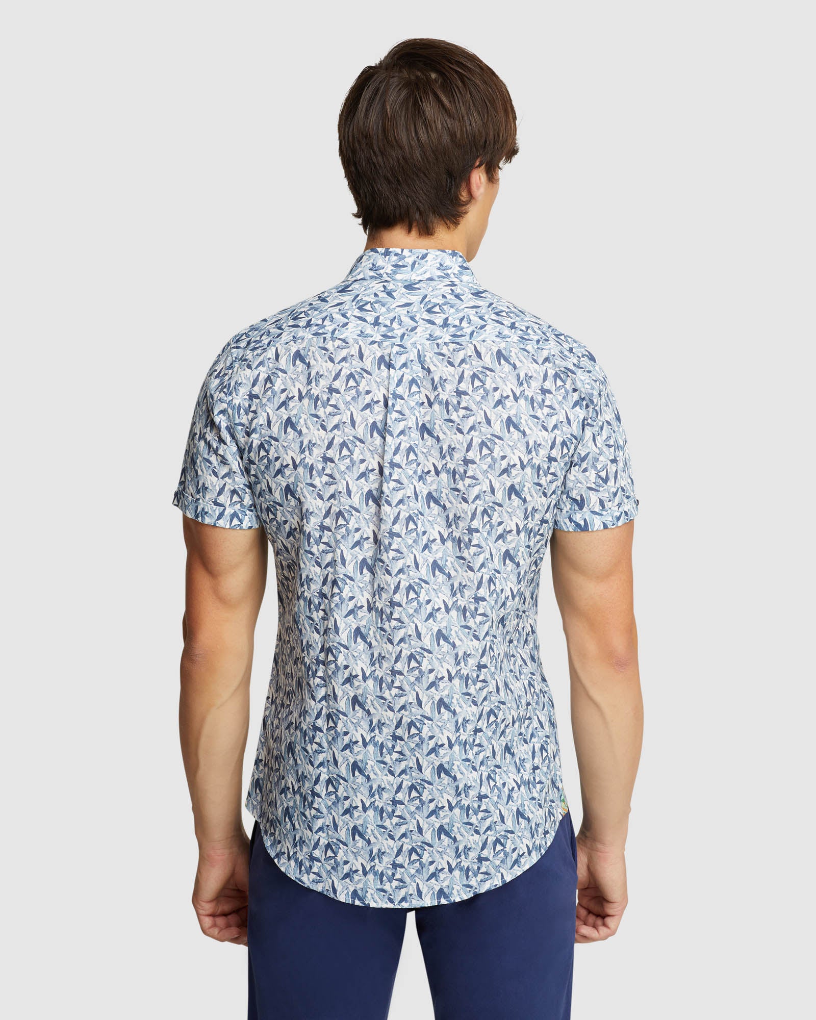 TOTTENHAM LINEN COTTON PRINT SHORT SLEEVE SHIRT