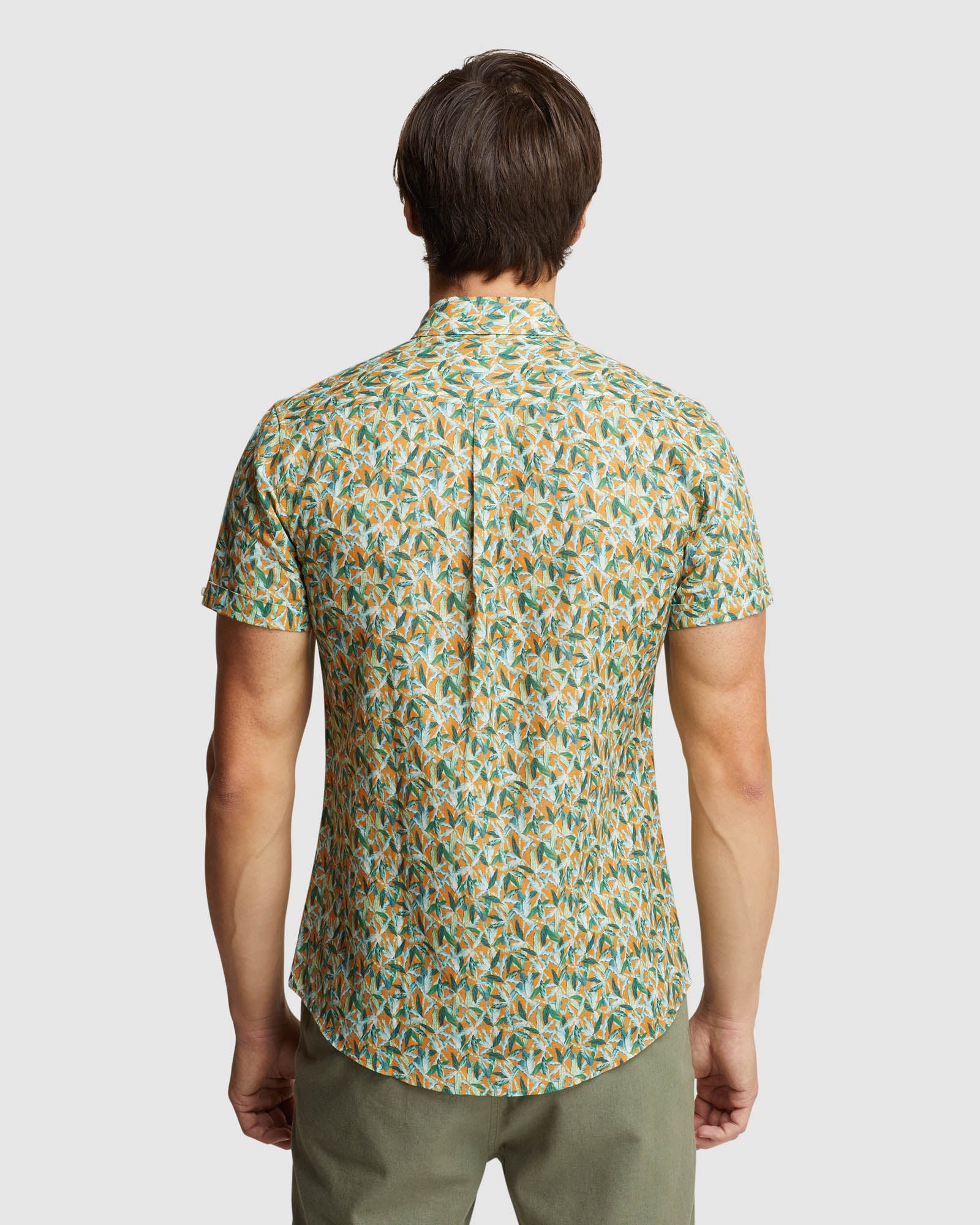 TOTTENHAM LINEN COTTON PRINT SHORT SLEEVE SHIRT