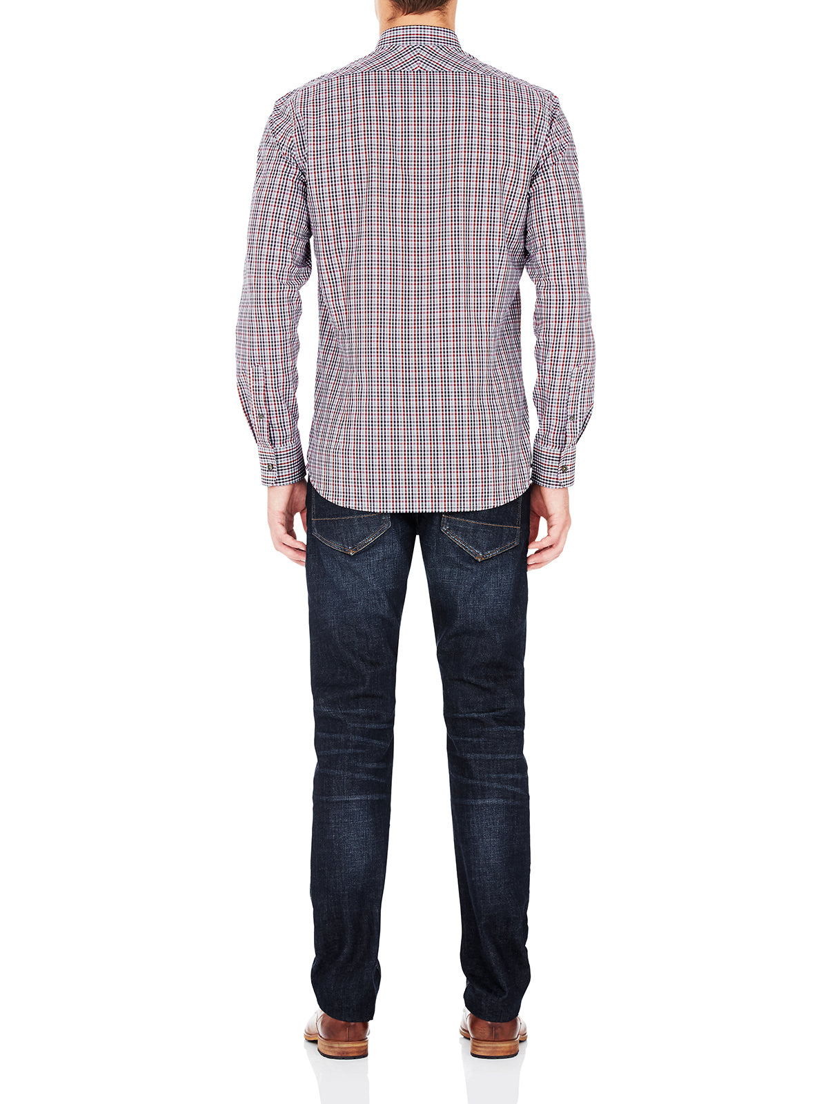 KENTON CHECKED SHIRT NAVY/