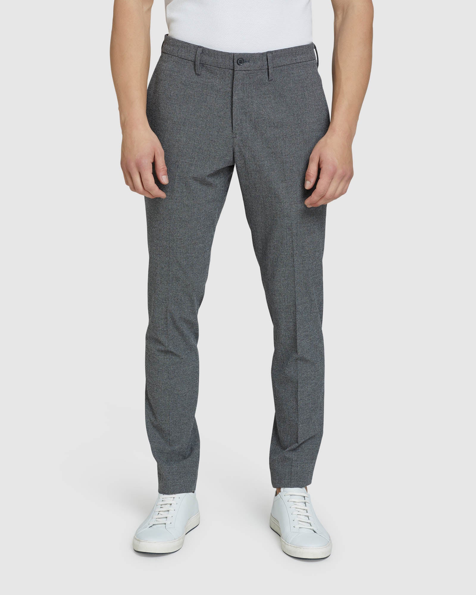 STRETCH TEXTURED TROUSERS