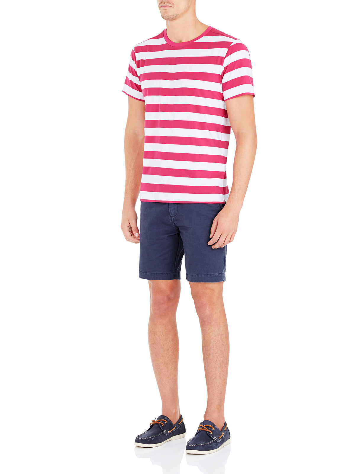 ELLIOT WIDE STRIPE T-SHIRT WHTX