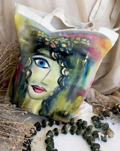 ACRYLIC HAND PAINTED BAG - FACES