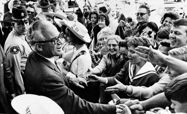 Goldwater with crowd during 1964 campaign