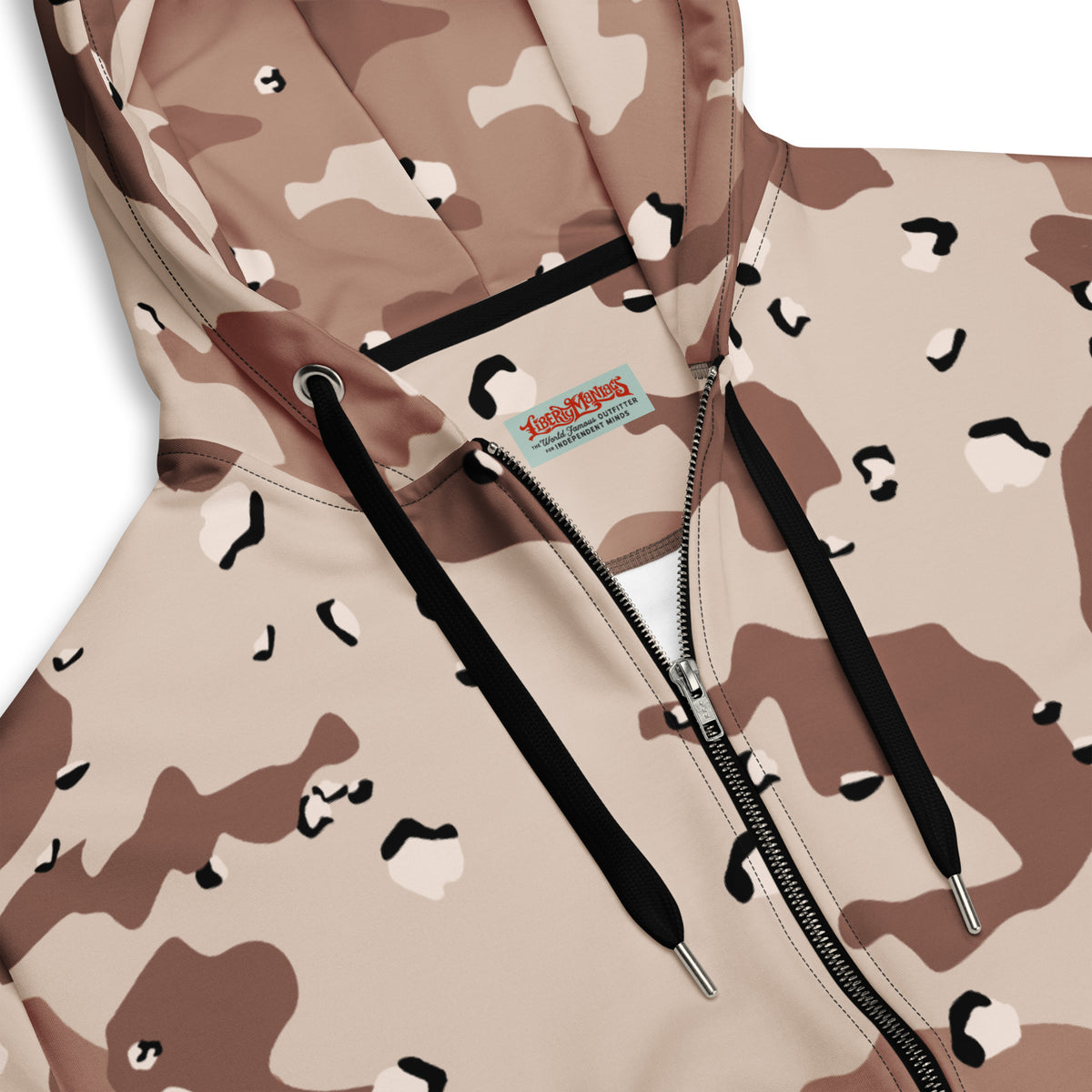 Desert Camouflage Pattern Brushed Fleece Hoodie Sweatshirt - Liberty Maniacs
